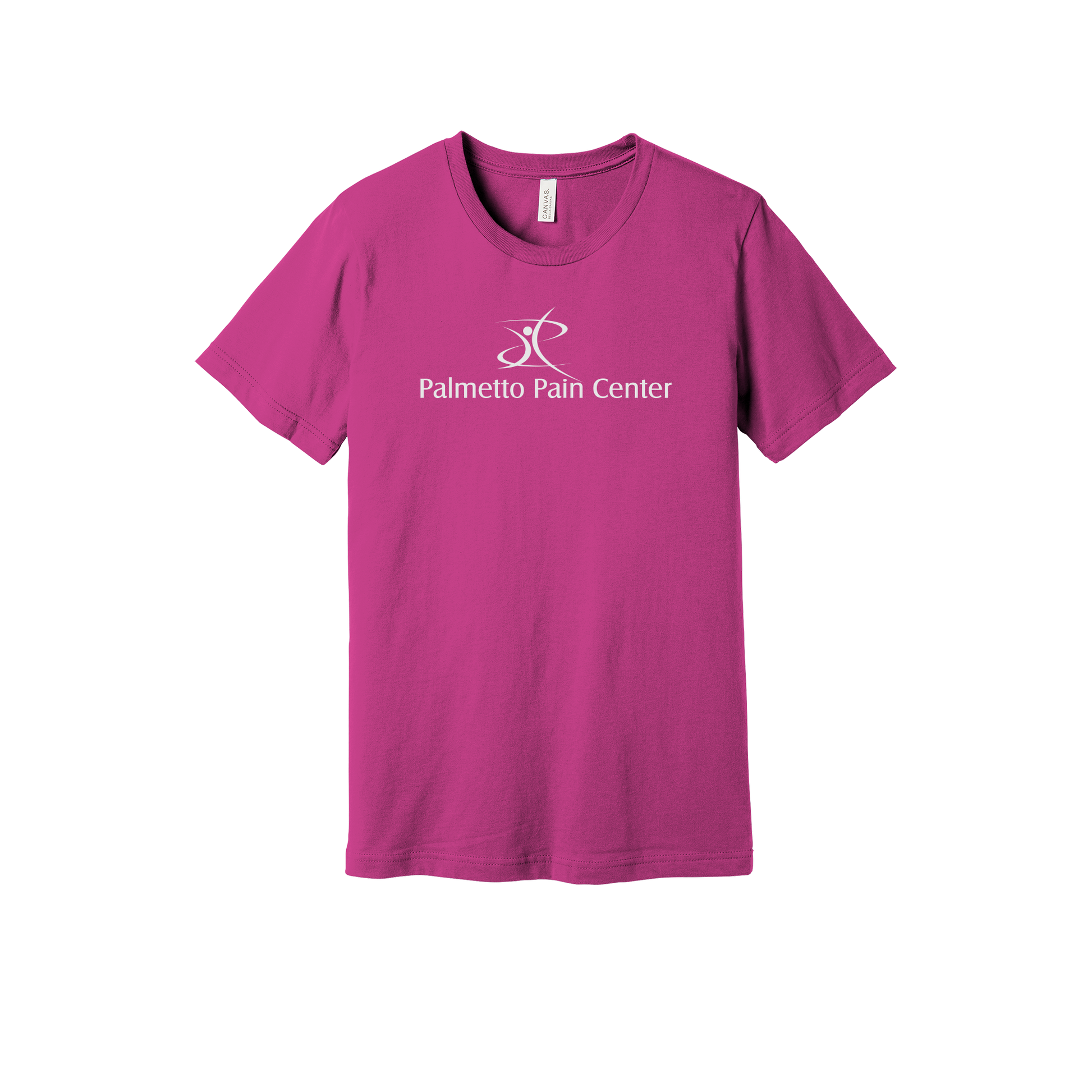 palmetto-pain-center-everyday-essentials-clinic-short-sleeve-tee-dtf-front-BC3001-berry-flat-front
