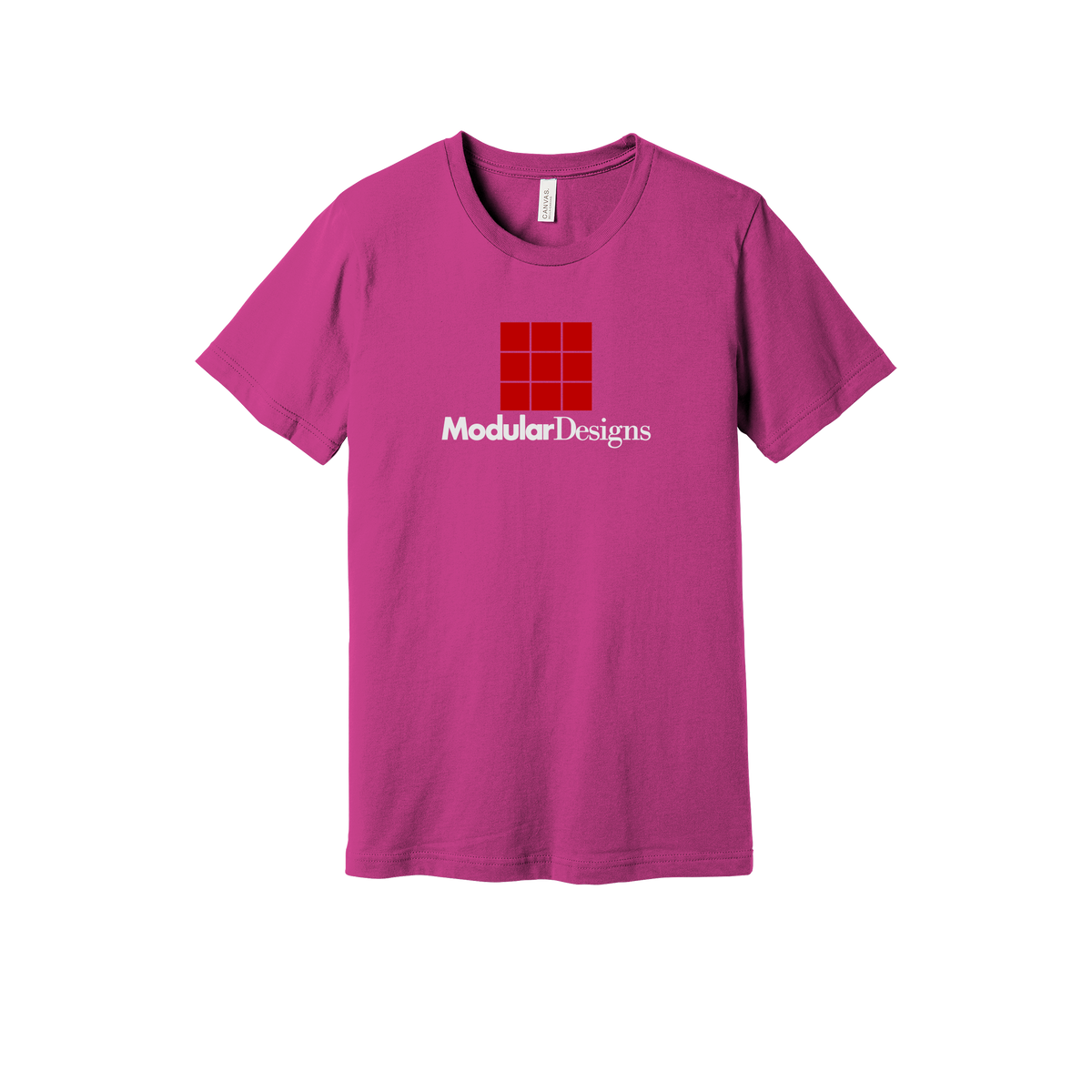 modulardesignsflooring-everyday-essentials-short-sleeve-tee-dtf-front-BC3001-berry-flat-front