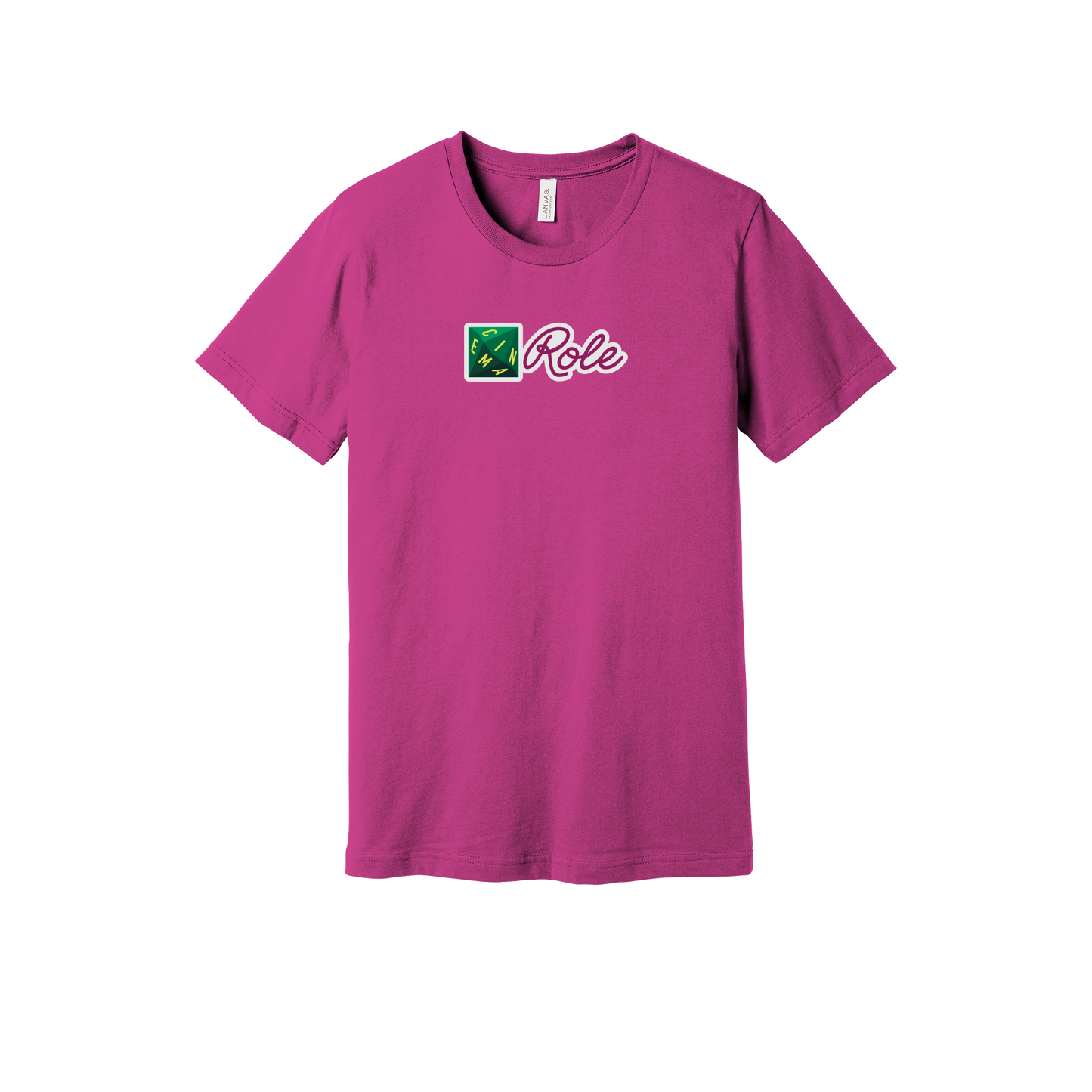 cinemarole-everyday-essentials-short-sleeve-tee-dtf-front-BC3001-berry-flat-front