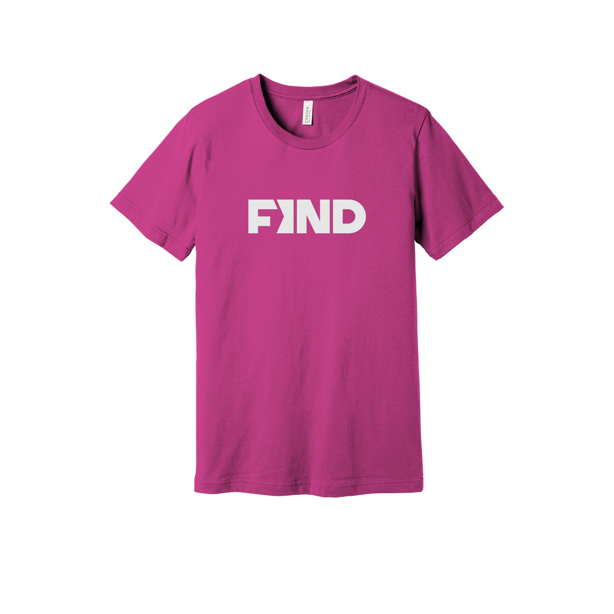 findrealestate-everyday-essentials-short-sleeve-tee-dtf-front-BC3001-berry-flat-front