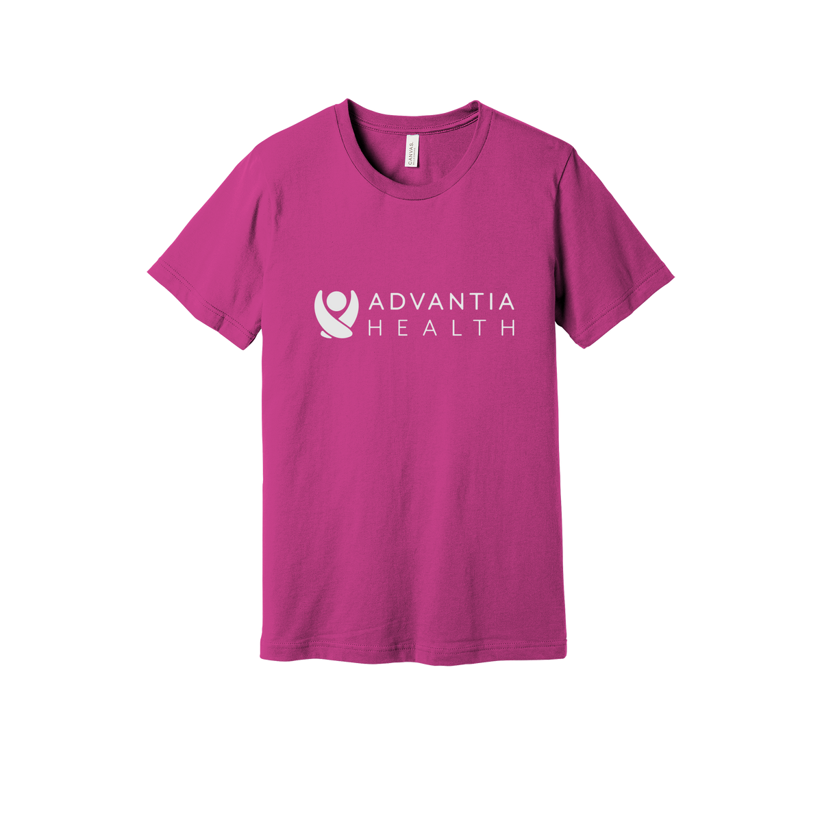 advantiahealth-everyday-essentials-clinic-short-sleeve-tee-dtf-front-BC3001-berry-flat-front