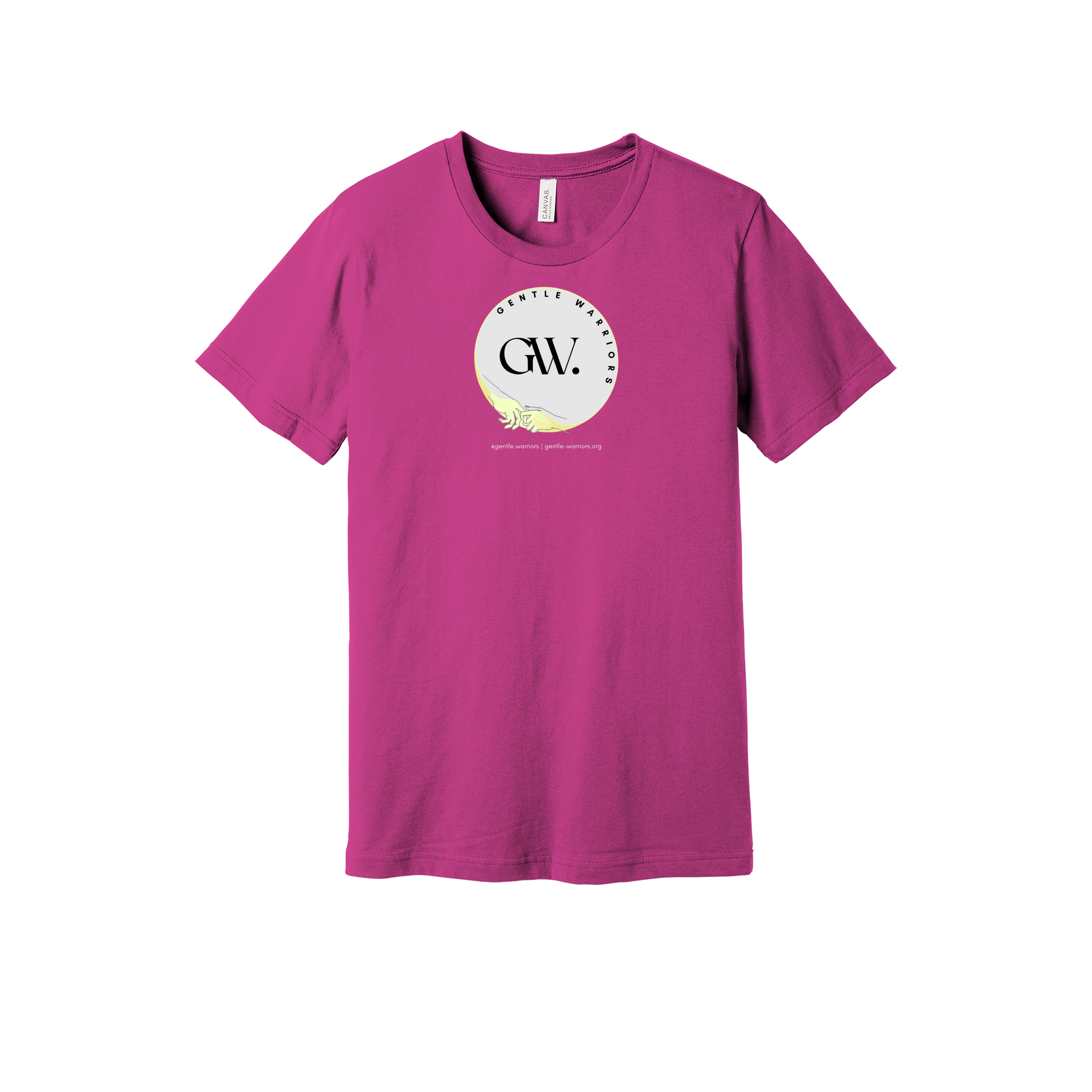 gentle-warriors-everyday-essentials-short-sleeve-tee-dtf-front-BC3001-berry-flat-front