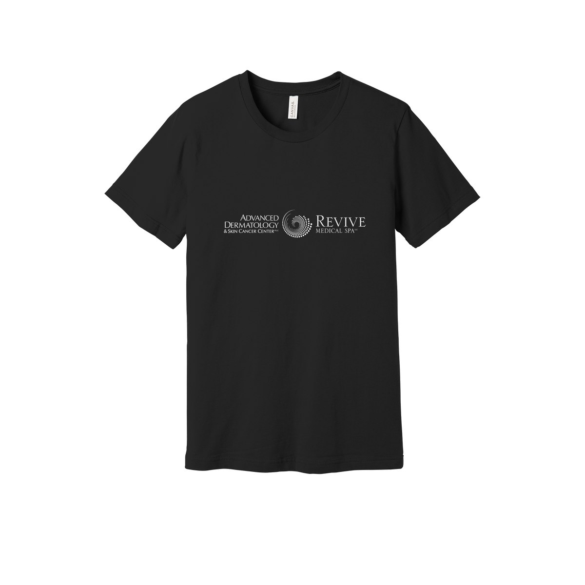 advancedskinmd-everyday-essentials-clinic-short-sleeve-tee-dtf-front-BC3001-black-flat-front