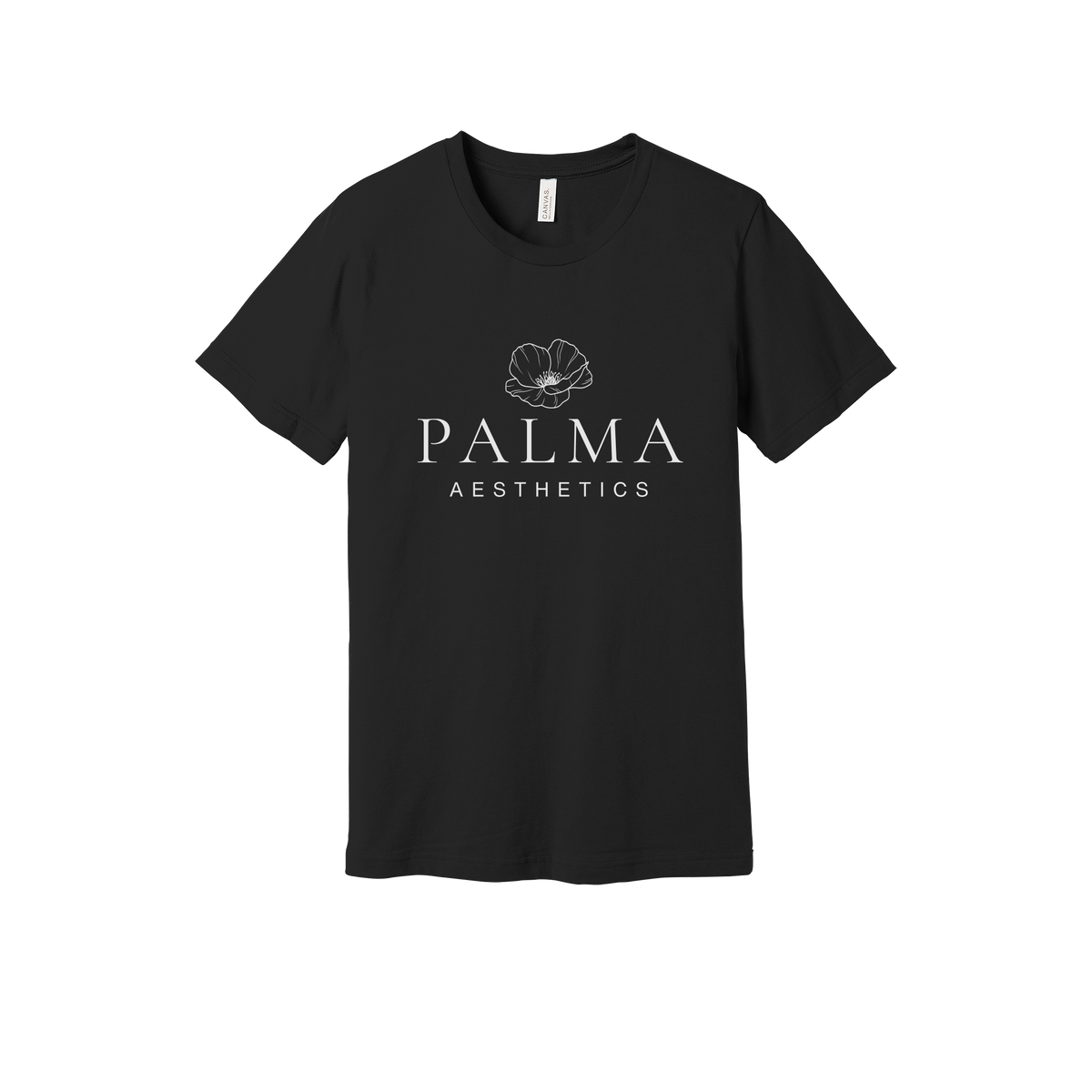 palmaaesthetics-everyday-essentials-clinic-short-sleeve-tee-dtf-front-BC3001-black-flat-front