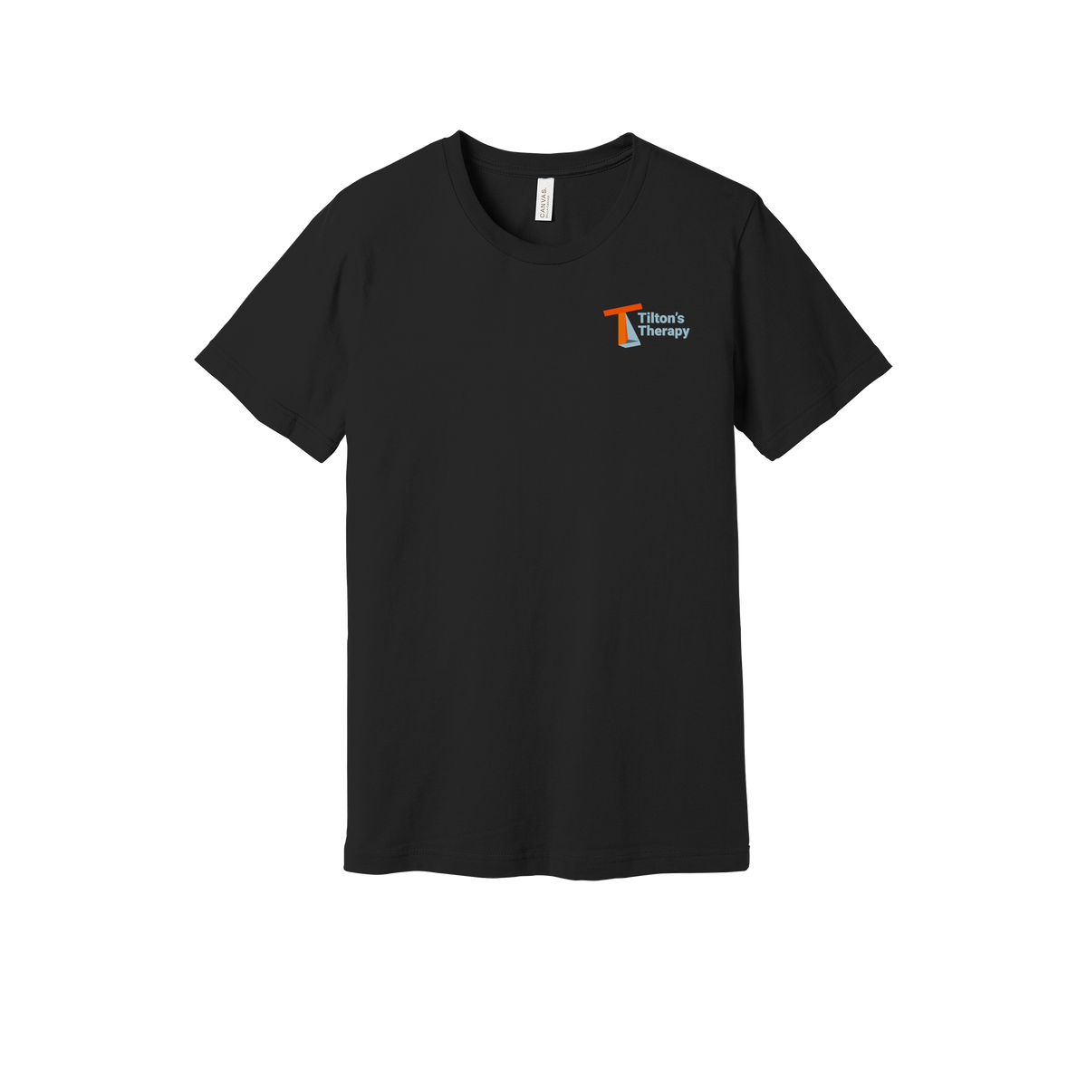 tiltonstherapy-everyday-essentials-short-sleeve-tee-dtf-leftchest-BC3001-black-flat-front