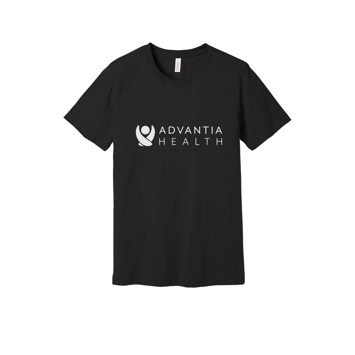 advantiahealth-everyday-essentials-clinic-short-sleeve-tee-dtf-front-BC3001-black-flat-front