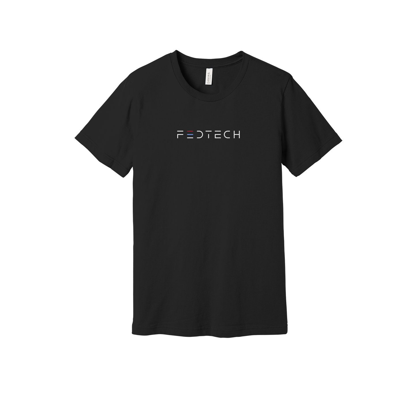 fedtech-everyday-essentials-short-sleeve-tee-dtf-front-BC3001-black-flat-front