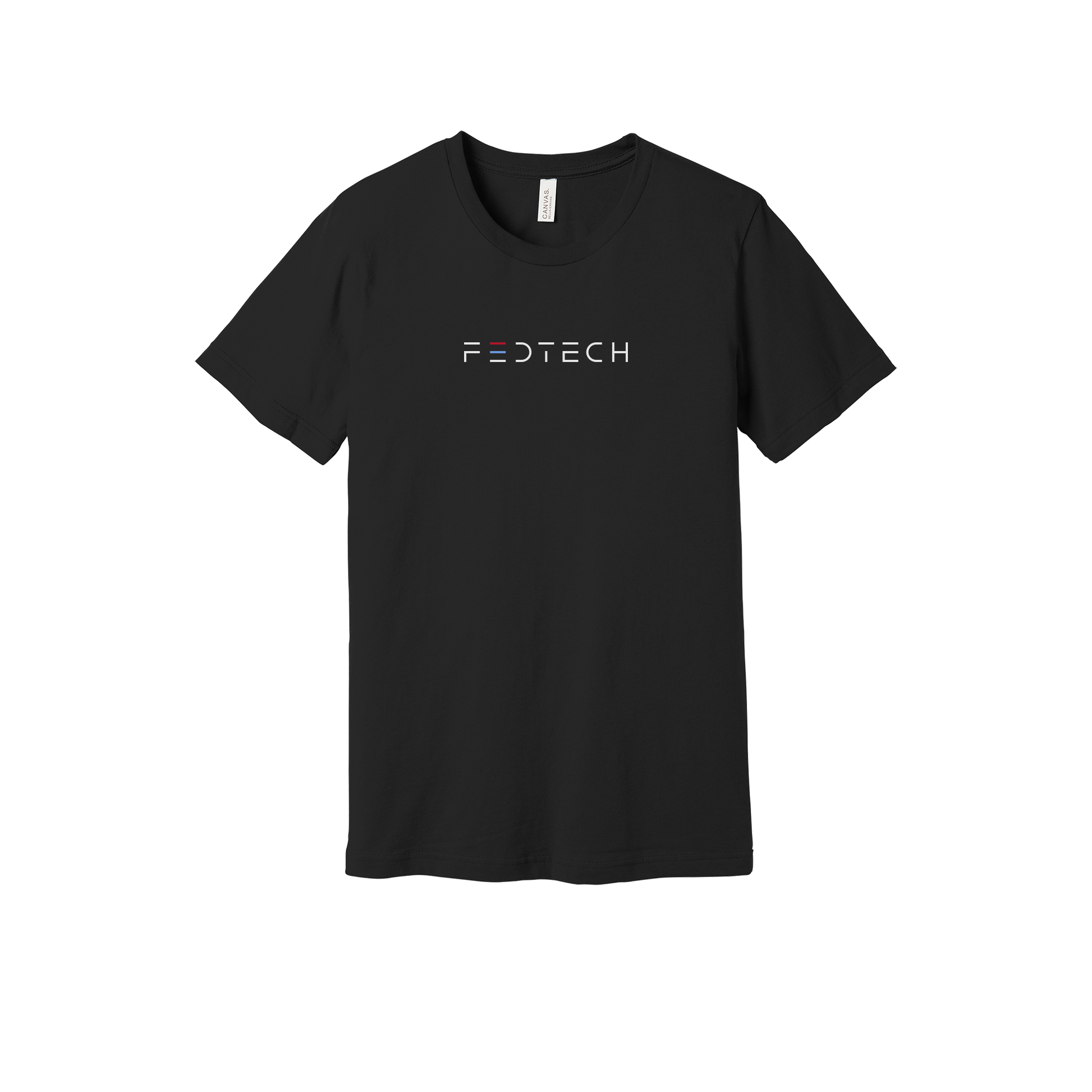 fedtech-everyday-essentials-short-sleeve-tee-dtf-front-BC3001-black-flat-front