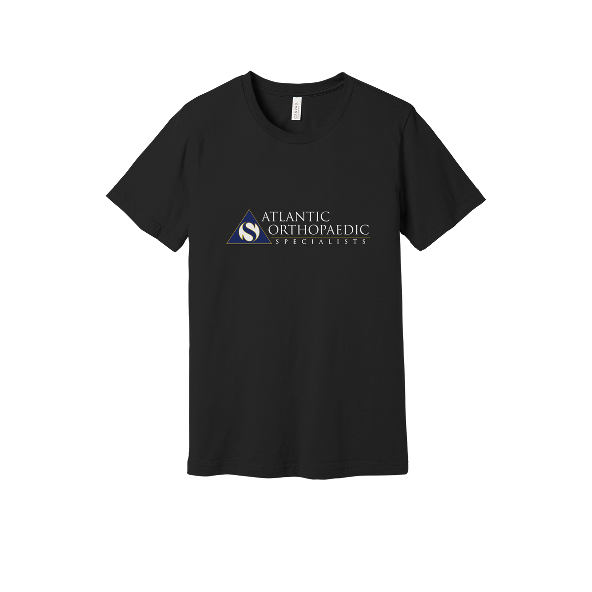 atlanticortho-everyday-essentials-clinic-short-sleeve-tee-dtf-front-BC3001-black-flat-front