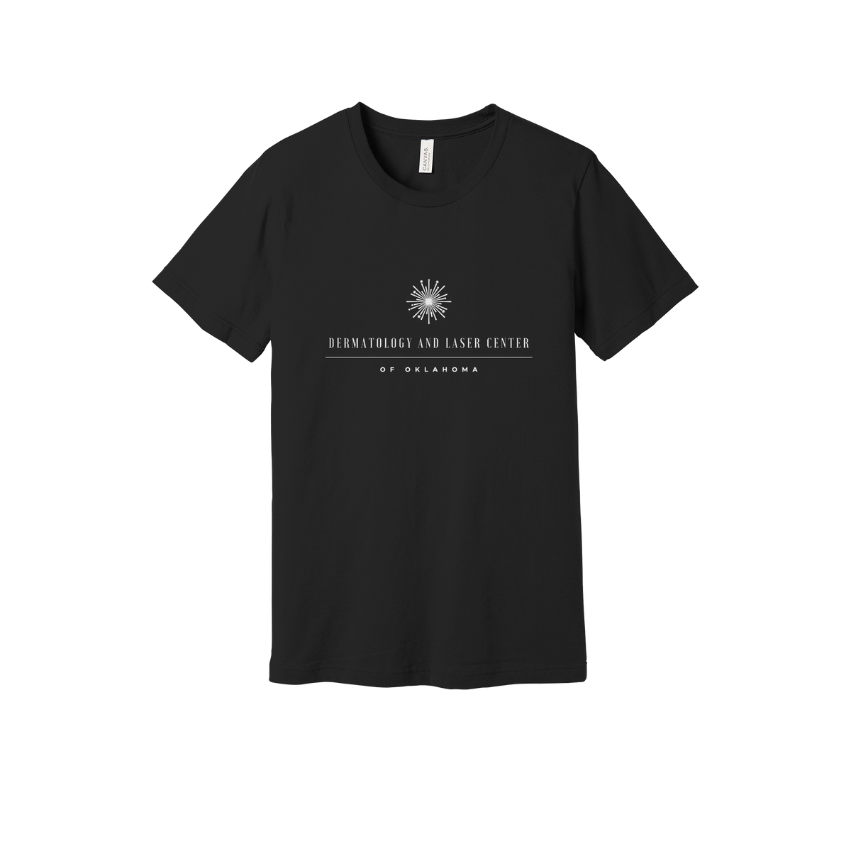 dermatologylaserok-everyday-essentials-clinic-short-sleeve-tee-dtf-front-BC3001-black-flat-front