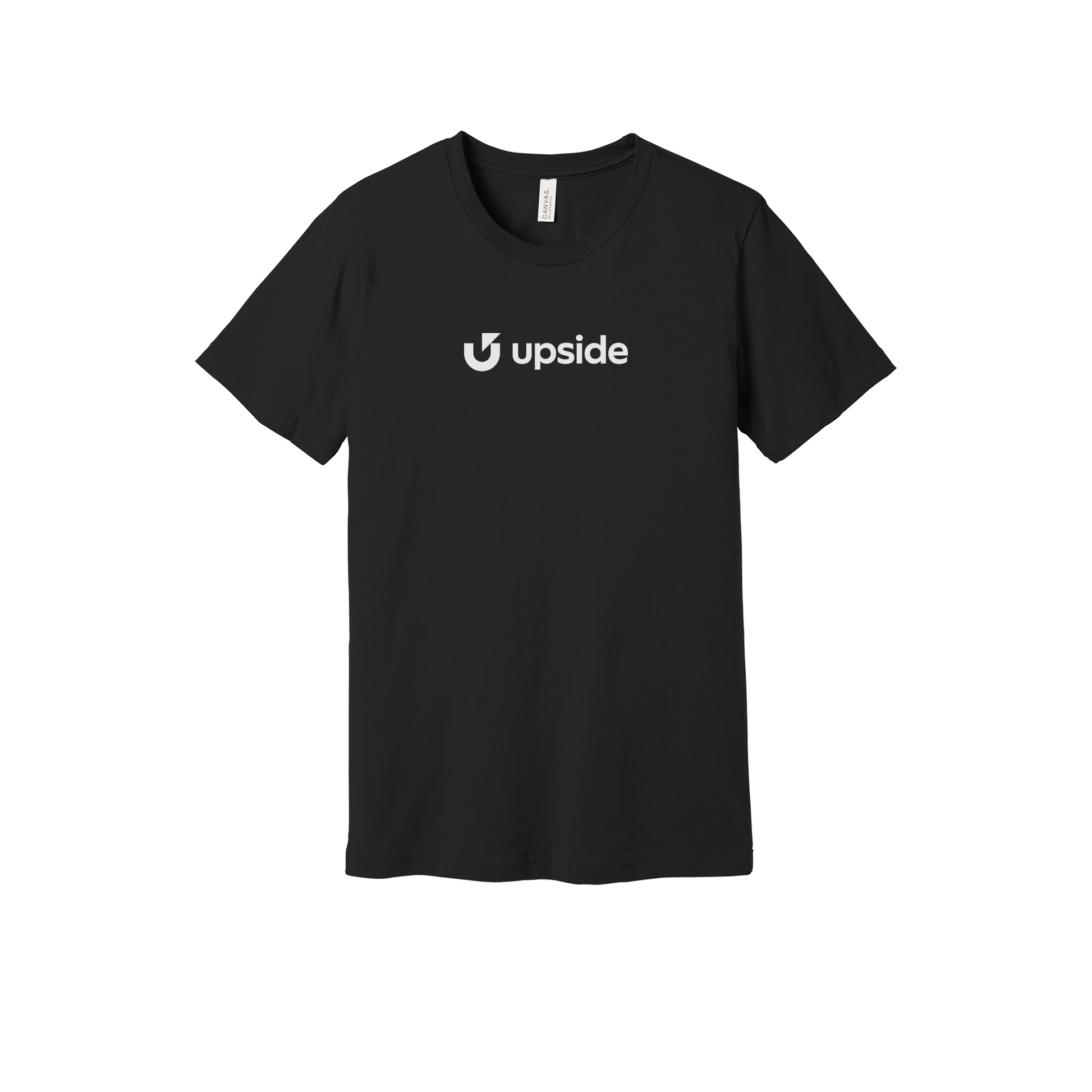 upside-everyday-essentials-short-sleeve-tee-dtf-front-BC3001-black-flat-front