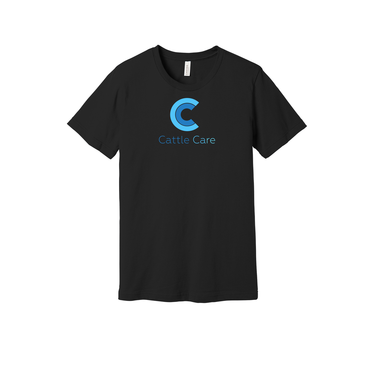 cattle-care-everyday-essentials-short-sleeve-tee-dtf-front-BC3001-black-flat-front