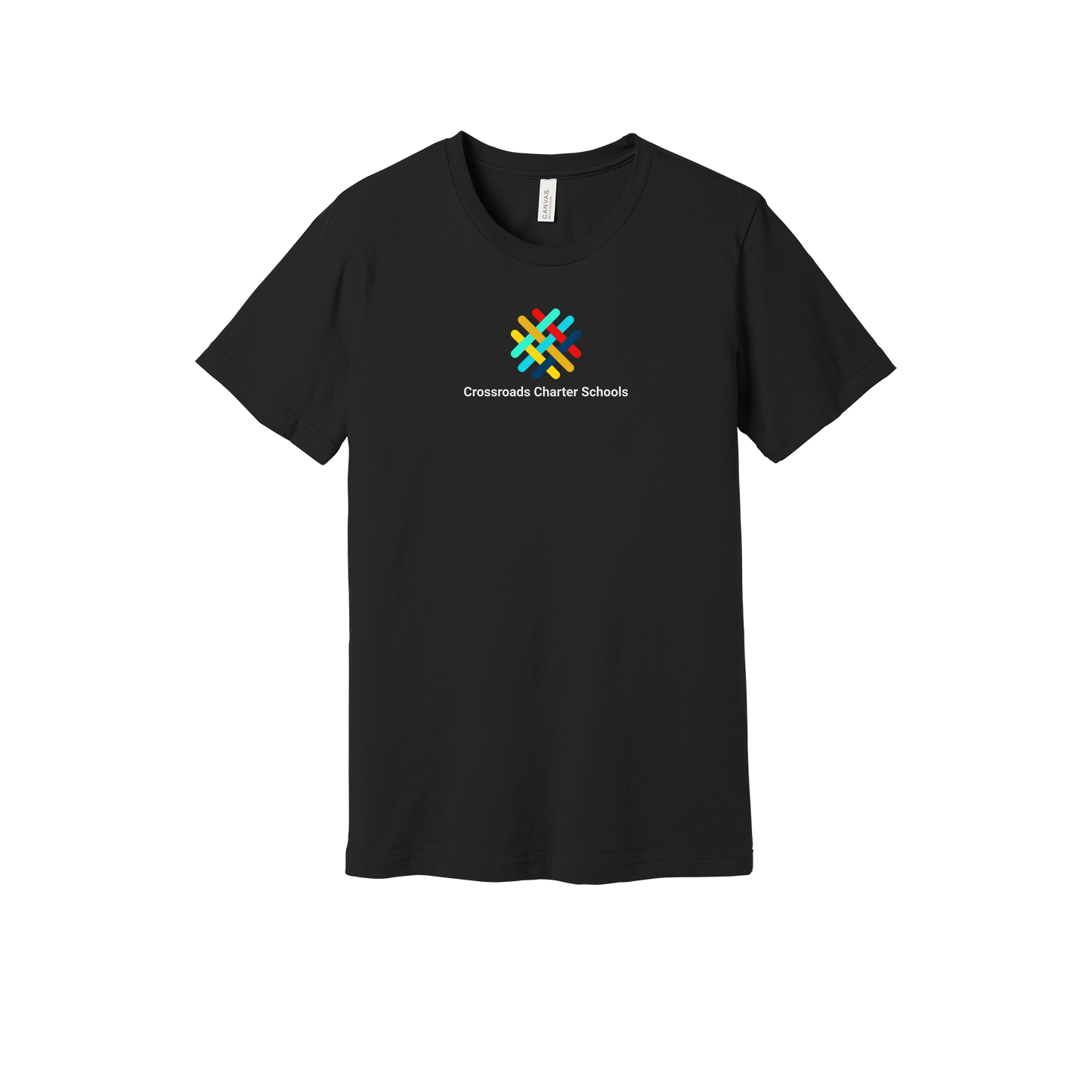 crossroadsschoolskc-everyday-essentials-short-sleeve-tee-dtf-front-BC3001-black-flat-front