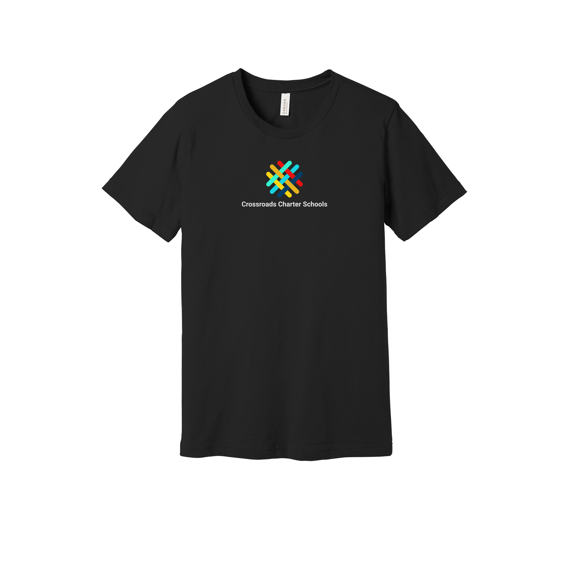 crossroadsschoolskc-everyday-essentials-short-sleeve-tee-dtf-front-BC3001-black-flat-front