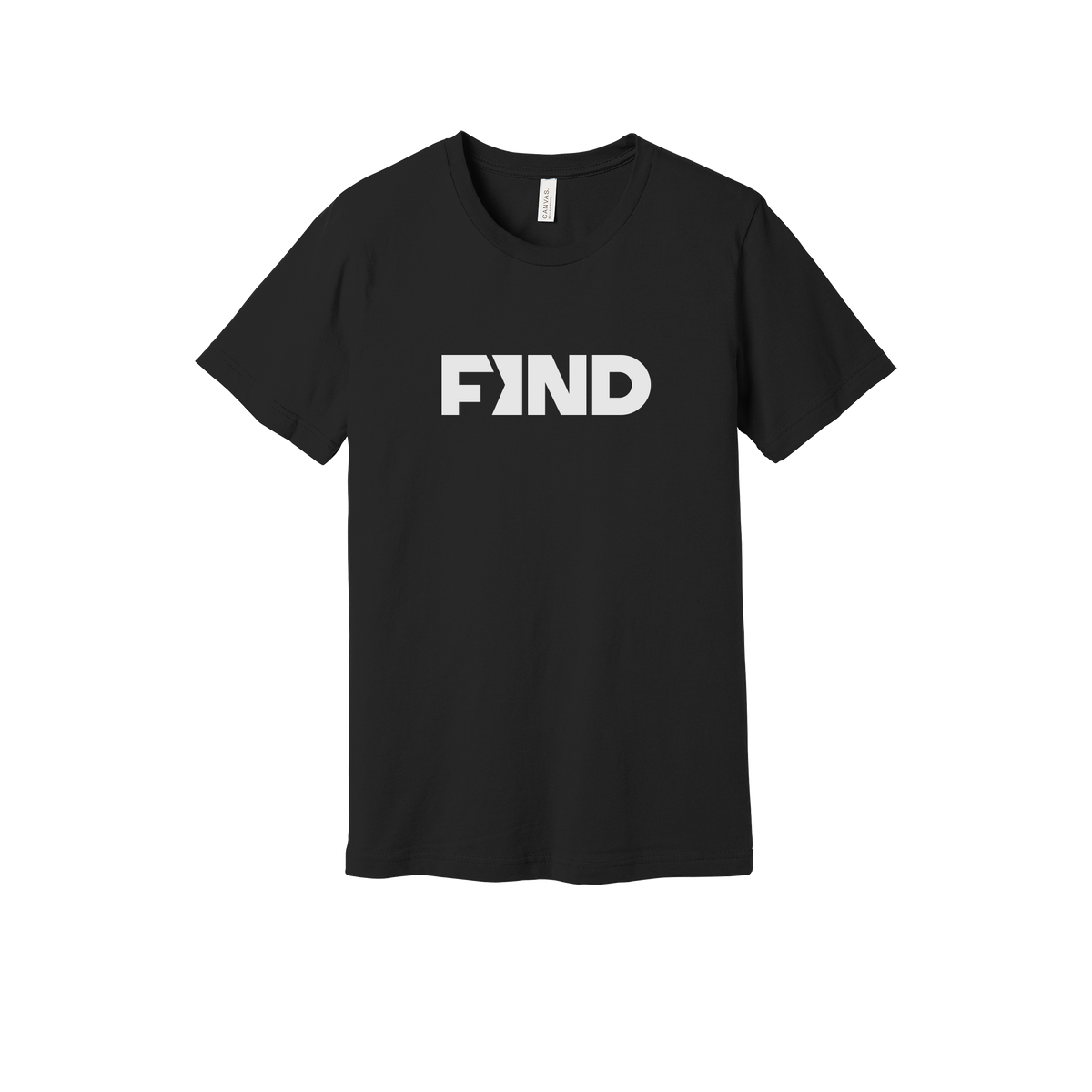 findrealestate-everyday-essentials-short-sleeve-tee-dtf-front-BC3001-black-flat-front