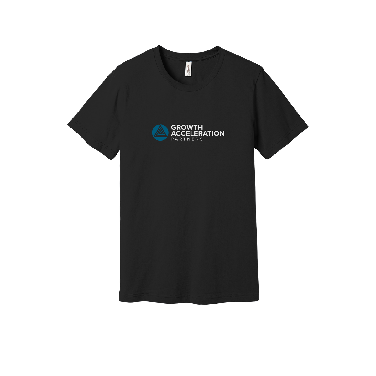 growthaccelerationpartners-everyday-essentials-short-sleeve-tee-dtf-front-BC3001-black-flat-front