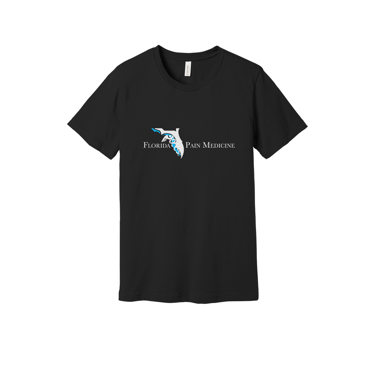 floridapainmedicine-everyday-essentials-clinic-short-sleeve-tee-dtf-front-BC3001-black-flat-front