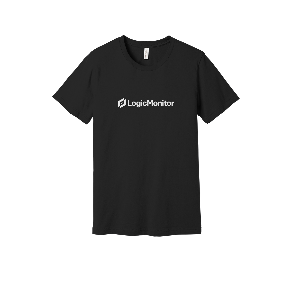 logicmonitor-everyday-essentials-short-sleeve-tee-dtf-front-BC3001-black-flat-front