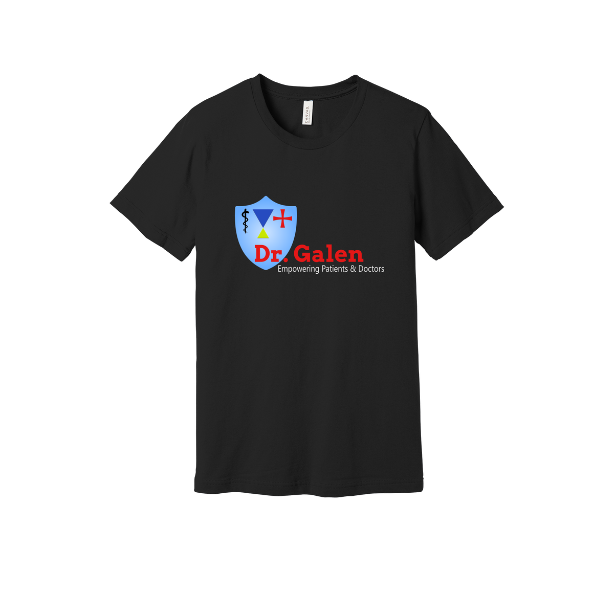 drgalen-everyday-essentials-clinic-short-sleeve-tee-dtf-front-BC3001-black-flat-front