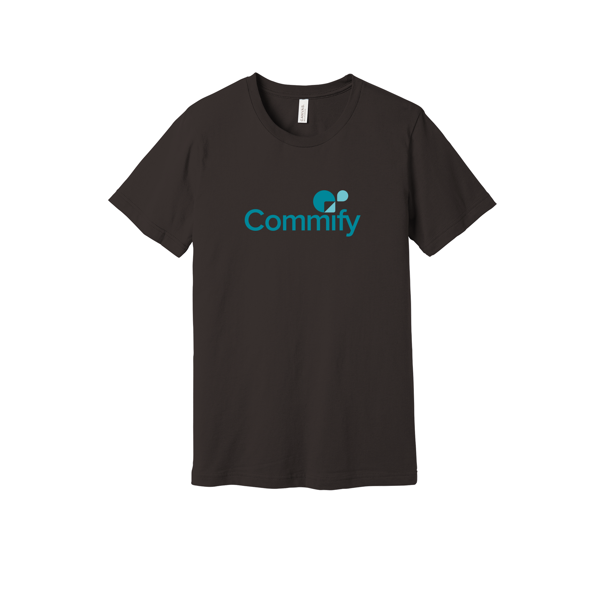 commify-everyday-essentials-short-sleeve-tee-dtf-front-BC3001-brown-flat-front