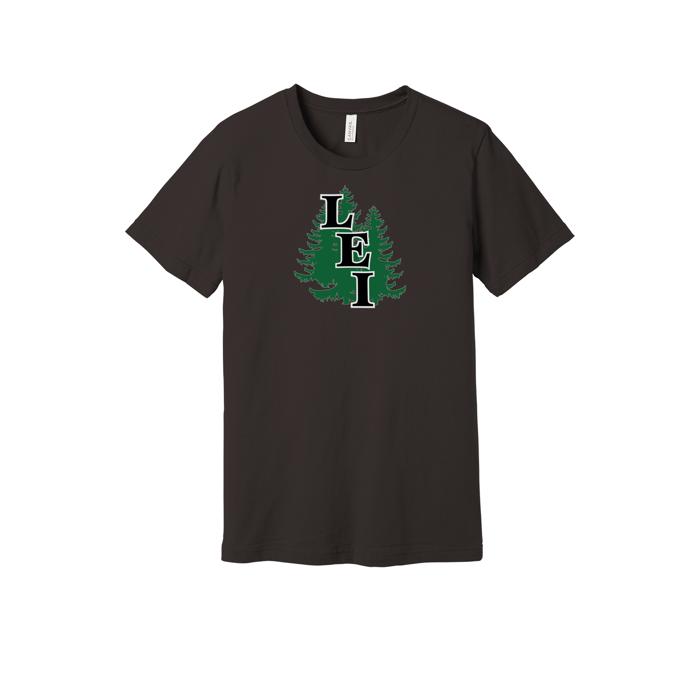 leisite-everyday-essentials-short-sleeve-tee-dtf-front-BC3001-brown-flat-front