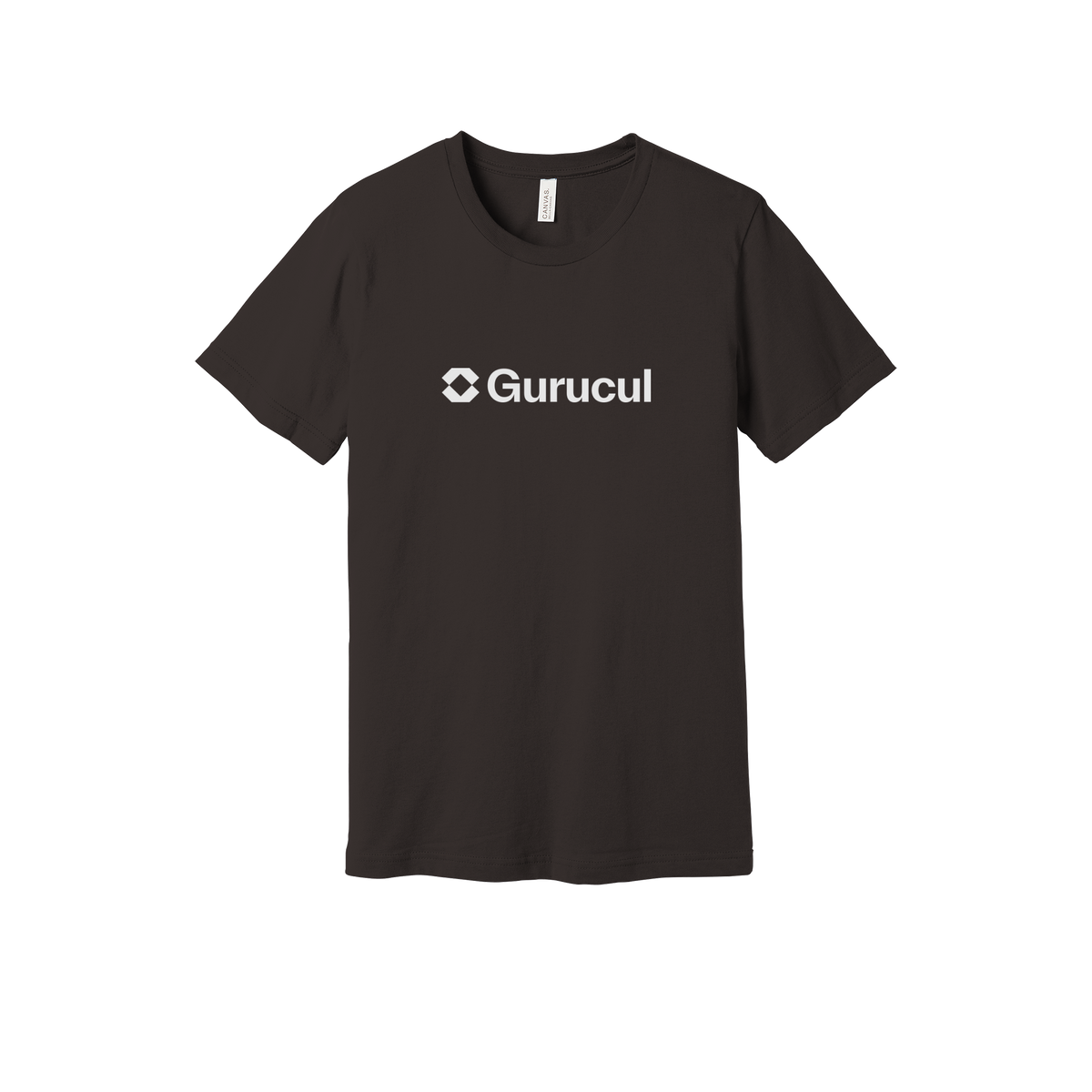 gurucul-everyday-essentials-short-sleeve-tee-dtf-front-BC3001-brown-flat-front