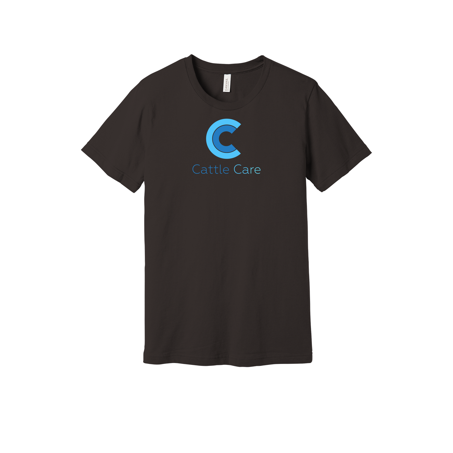 cattle-care-everyday-essentials-short-sleeve-tee-dtf-front-BC3001-brown-flat-front