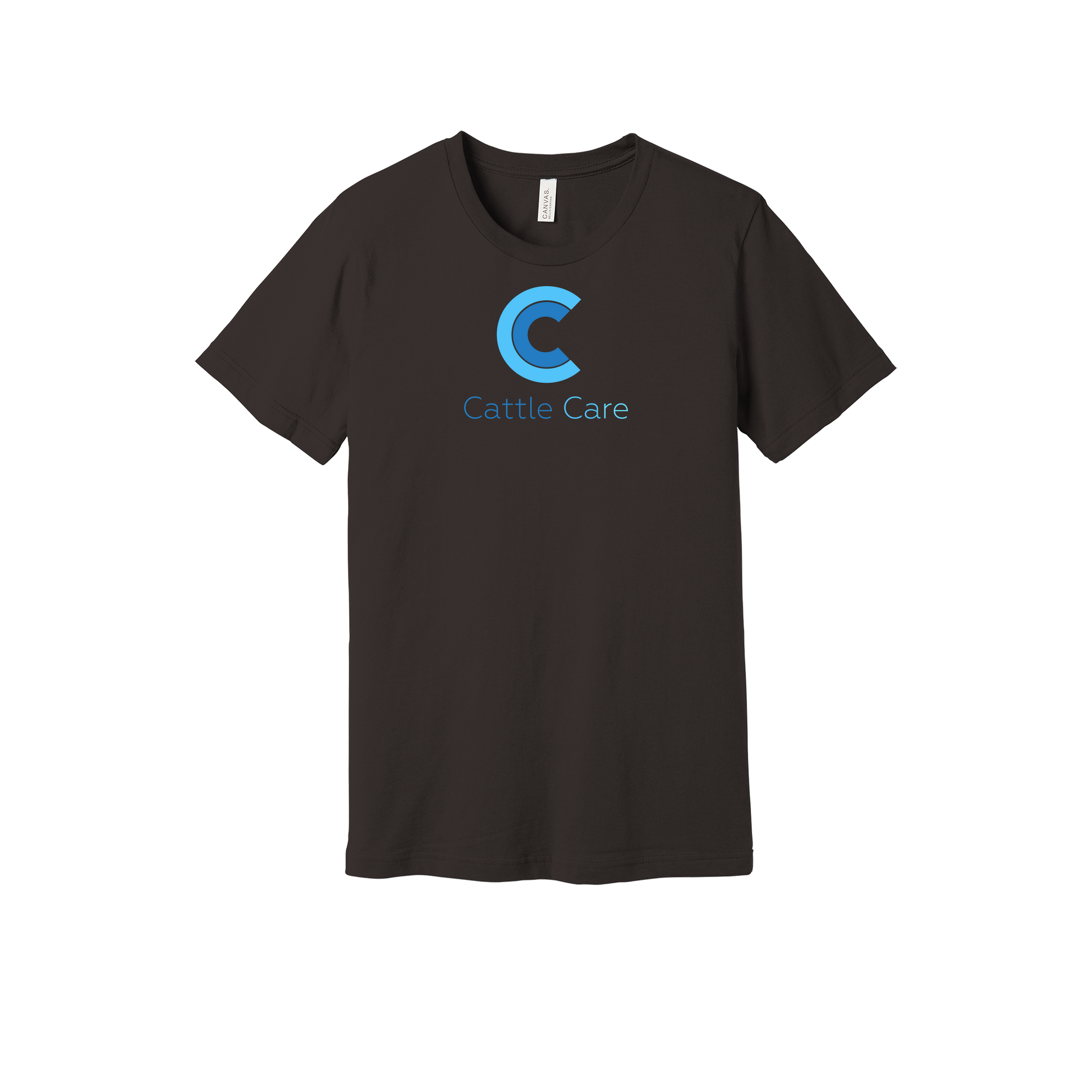 cattle-care-everyday-essentials-short-sleeve-tee-dtf-front-BC3001-brown-flat-front
