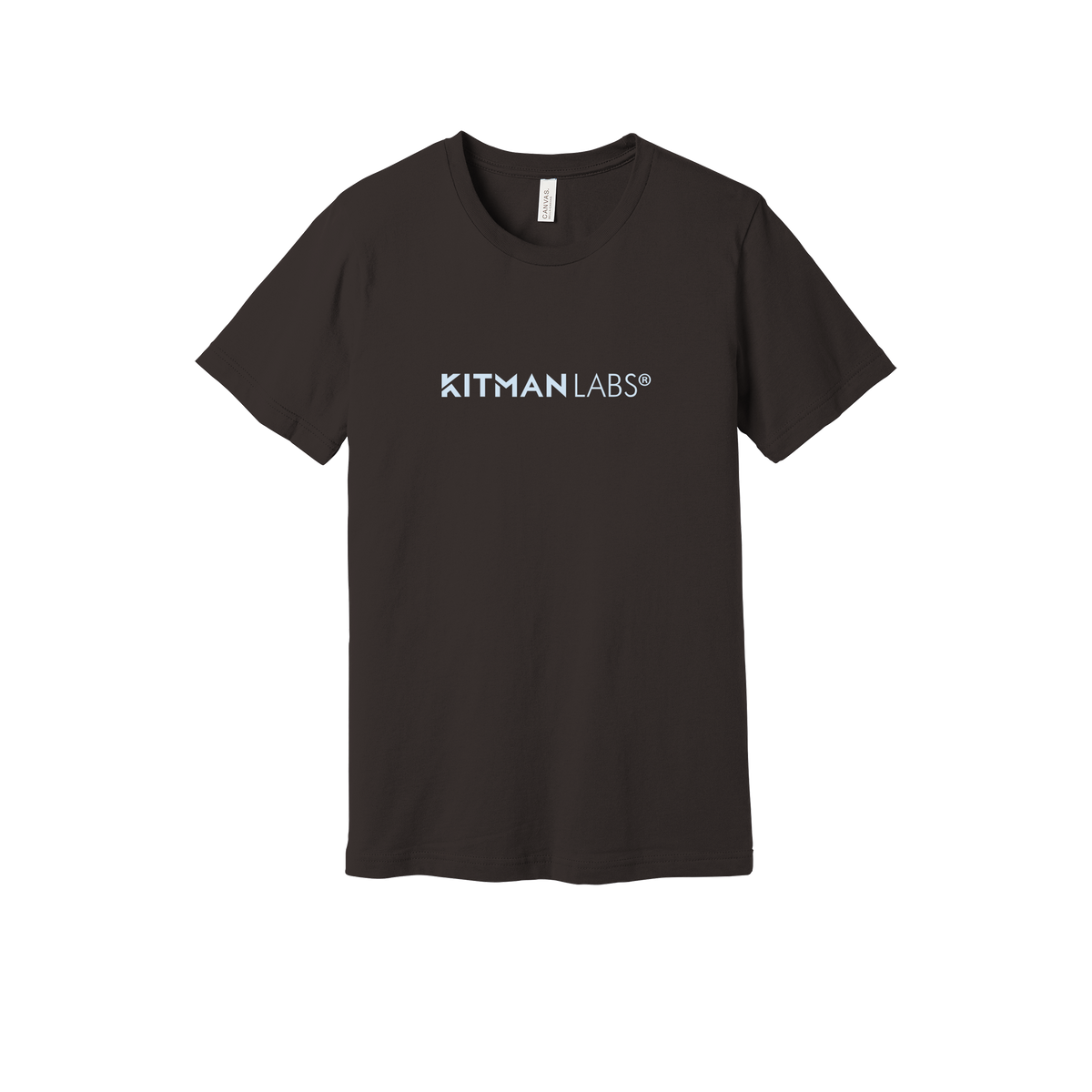 kitmanlabs-everyday-essentials-short-sleeve-tee-dtf-front-BC3001-brown-flat-front