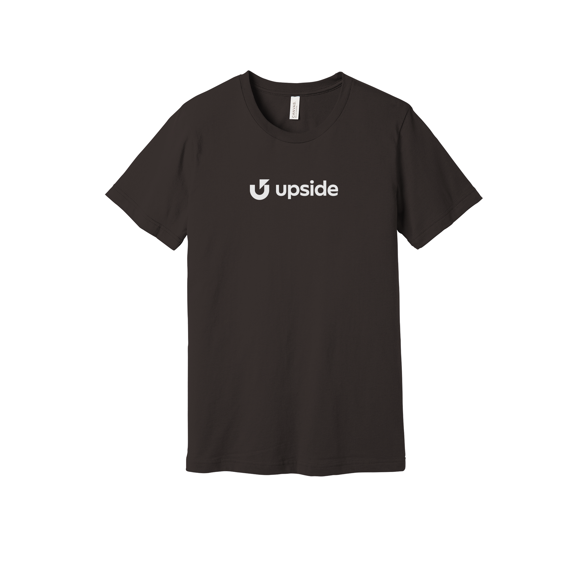 upside-everyday-essentials-short-sleeve-tee-dtf-front-BC3001-brown-flat-front