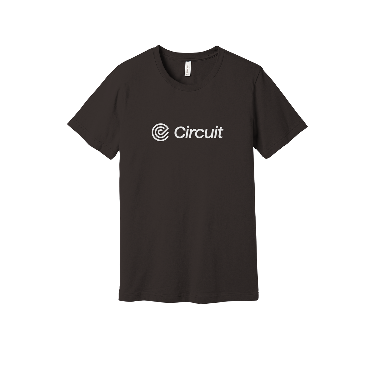 ridecircuit-everyday-essentials-short-sleeve-tee-dtf-front-BC3001-brown-flat-front