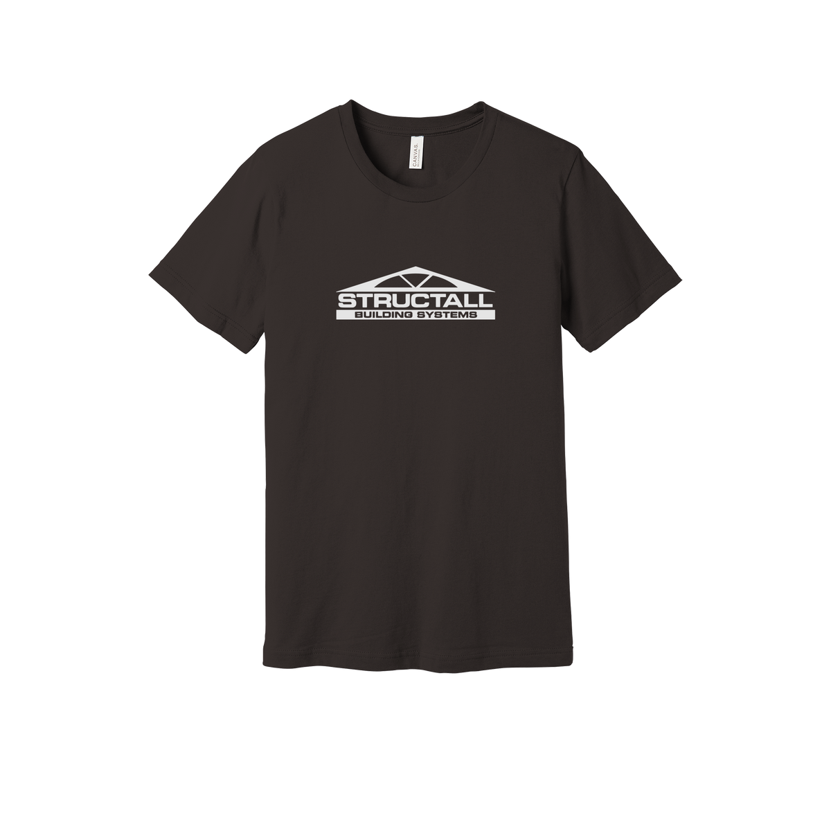 structall-everyday-essentials-short-sleeve-tee-dtf-front-BC3001-brown-flat-front