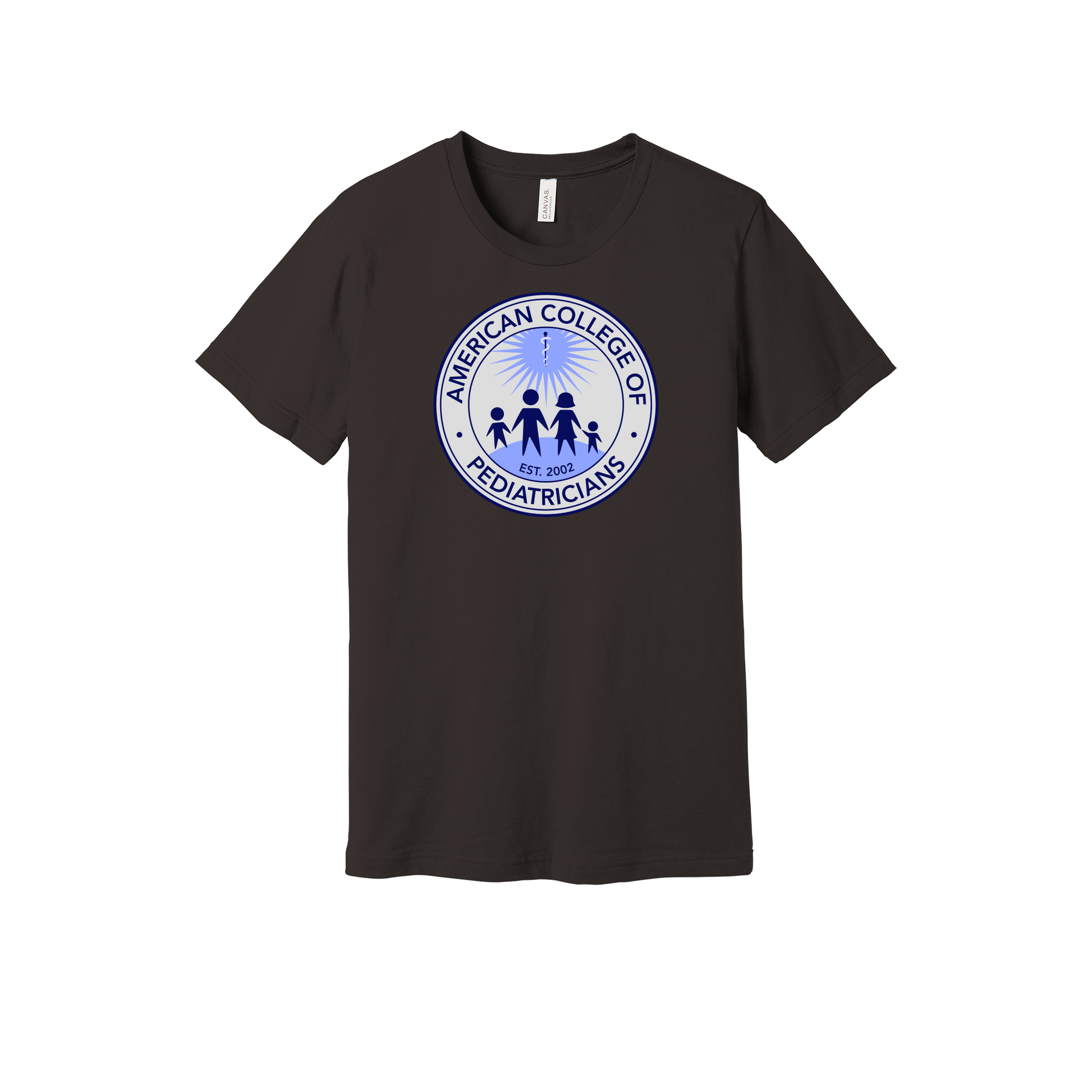 acpeds-everyday-essentials-clinic-short-sleeve-tee-dtf-front-BC3001-brown-flat-front