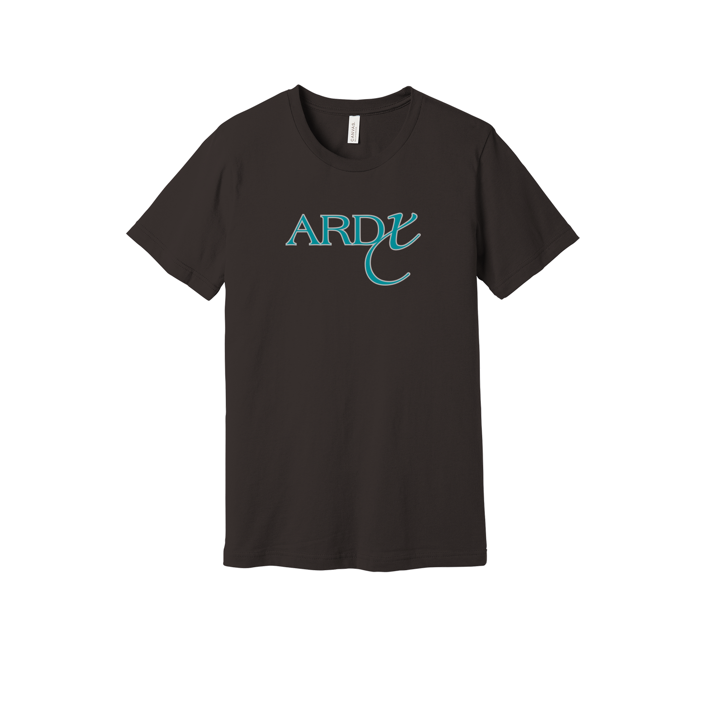 ardx-everyday-essentials-short-sleeve-tee-dtf-front-BC3001-brown-flat-front