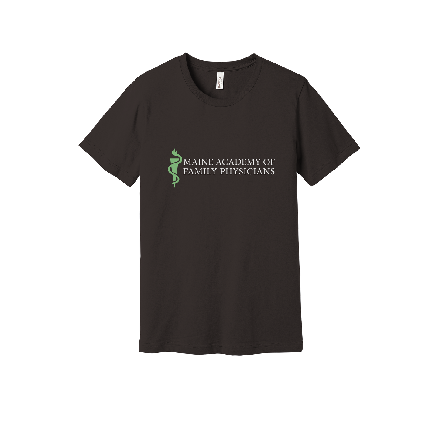 maineafp-everyday-essentials-clinic-short-sleeve-tee-dtf-front-BC3001-brown-flat-front