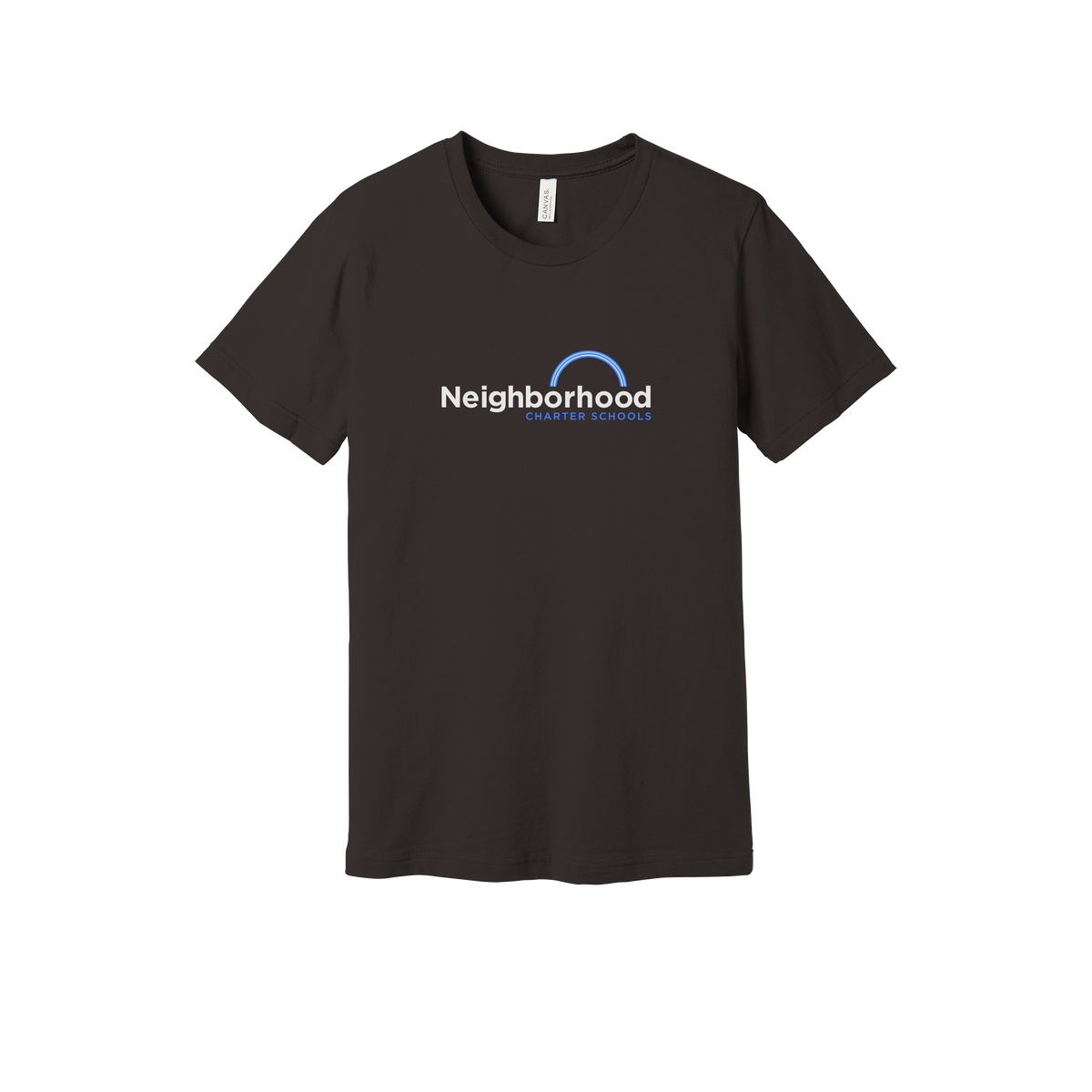ncschools-everyday-essentials-short-sleeve-tee-dtf-front-BC3001-brown-flat-front