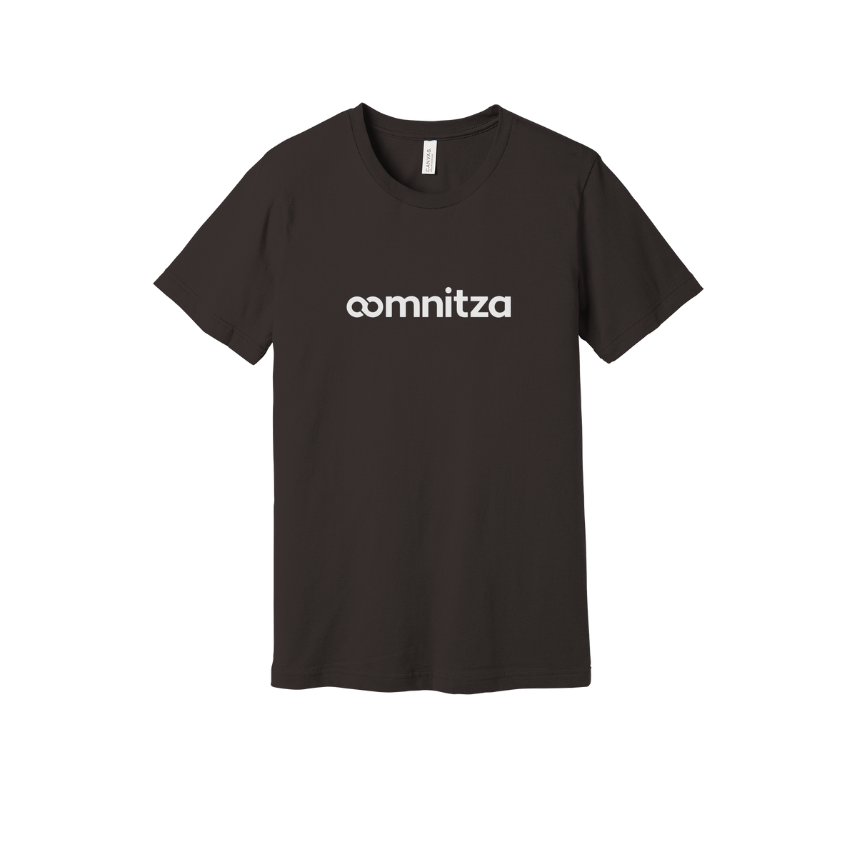 oomnitza-everyday-essentials-short-sleeve-tee-dtf-front-BC3001-brown-flat-front
