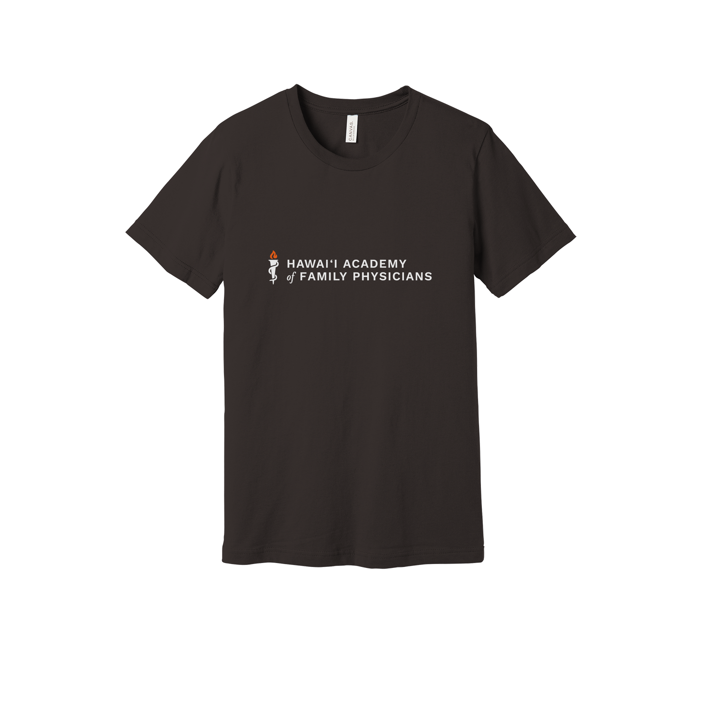 hafp-everyday-essentials-clinic-short-sleeve-tee-dtf-front-BC3001-brown-flat-front