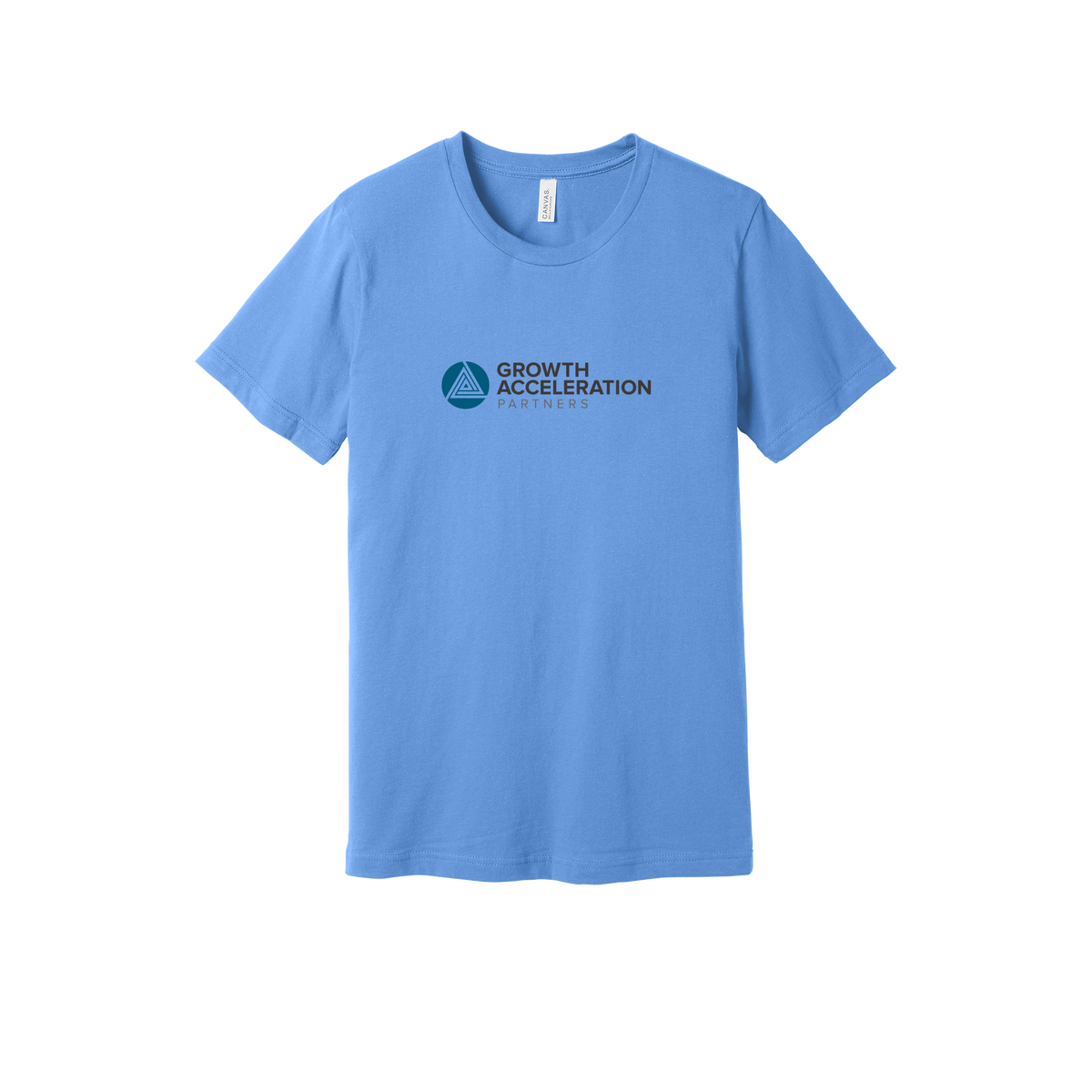 growthaccelerationpartners-everyday-essentials-short-sleeve-tee-dtf-front-BC3001-carolinablue-flat-front