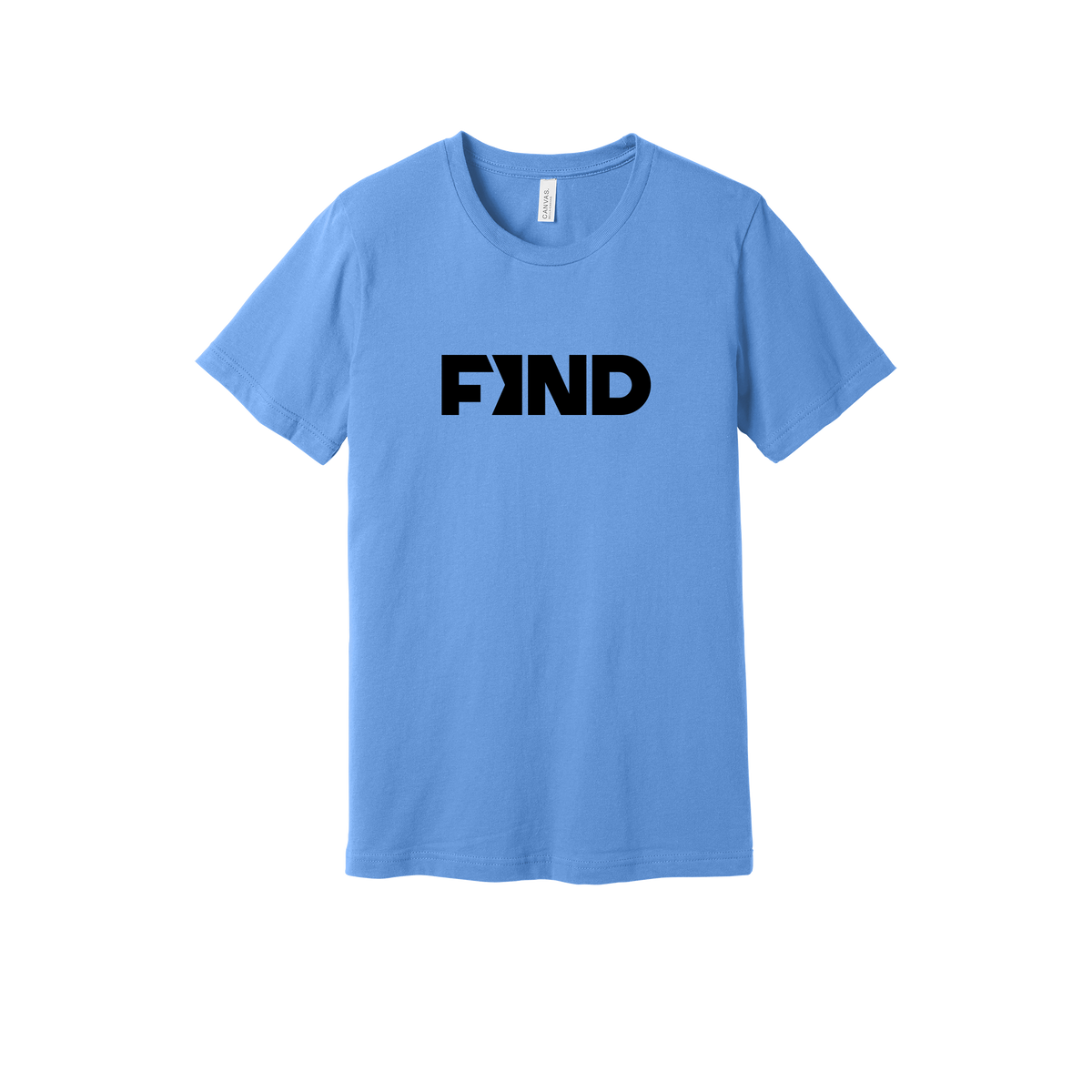 findrealestate-everyday-essentials-short-sleeve-tee-dtf-front-BC3001-carolinablue-flat-front