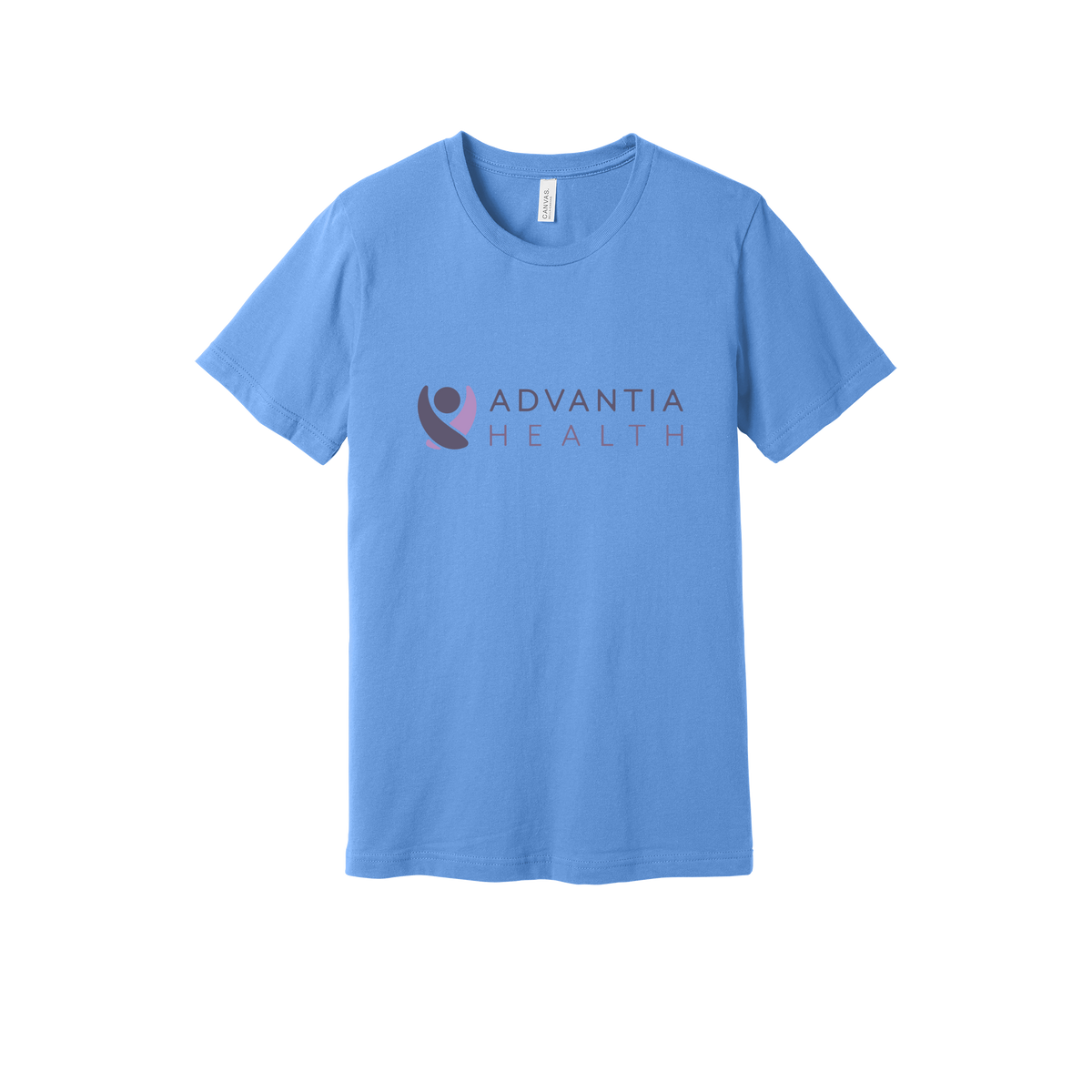 advantiahealth-everyday-essentials-clinic-short-sleeve-tee-dtf-front-BC3001-carolinablue-flat-front