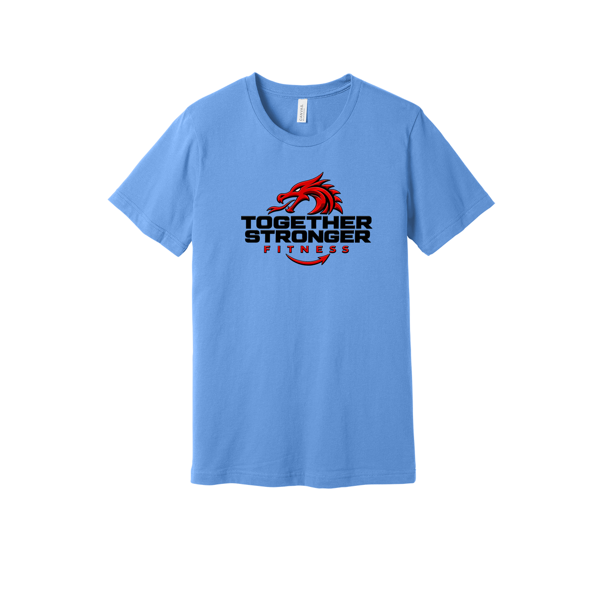 togetherstrongerfitness-everyday-essentials-short-sleeve-tee-dtf-front-BC3001-carolinablue-flat-front