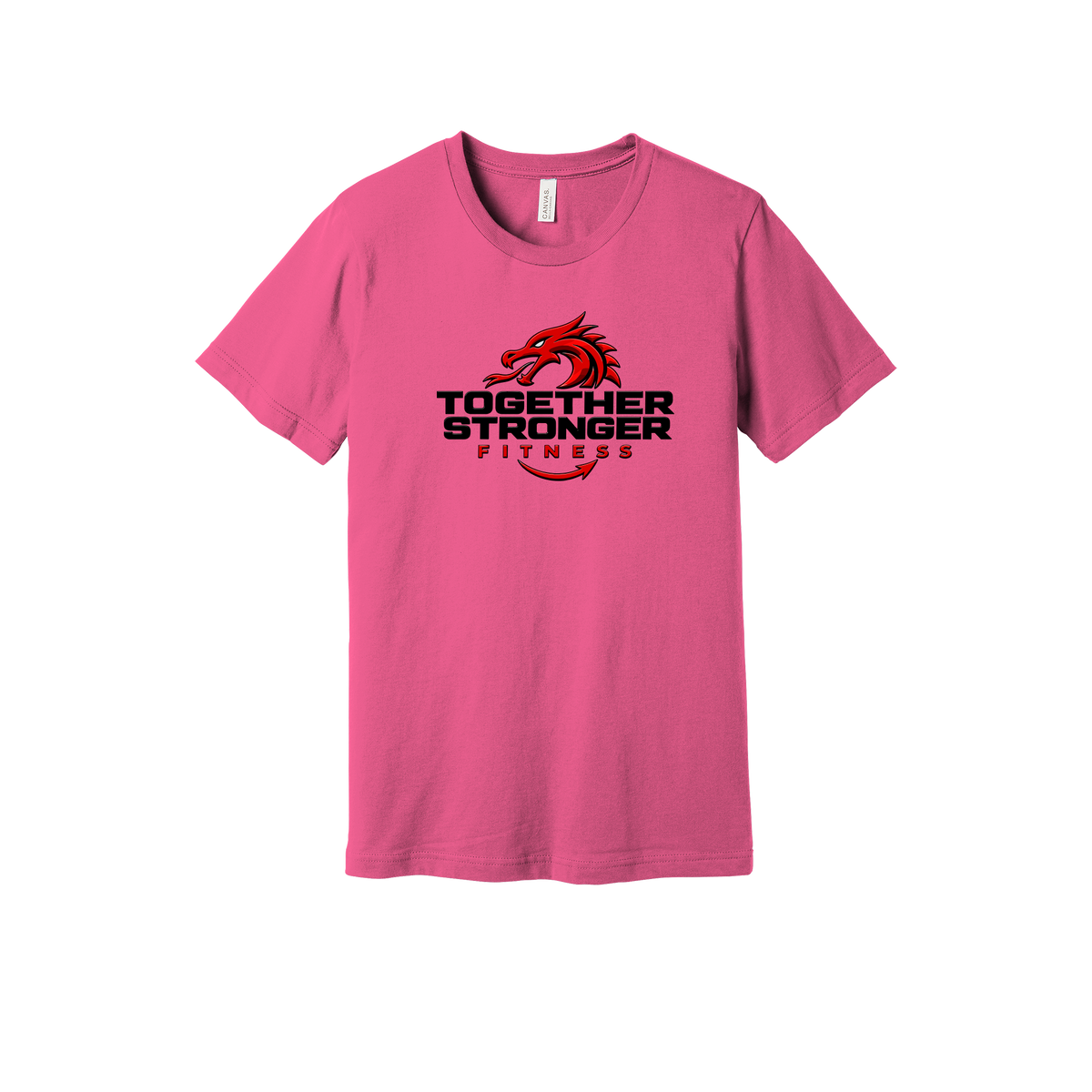 togetherstrongerfitness-everyday-essentials-short-sleeve-tee-dtf-front-BC3001-charitypink-flat-front