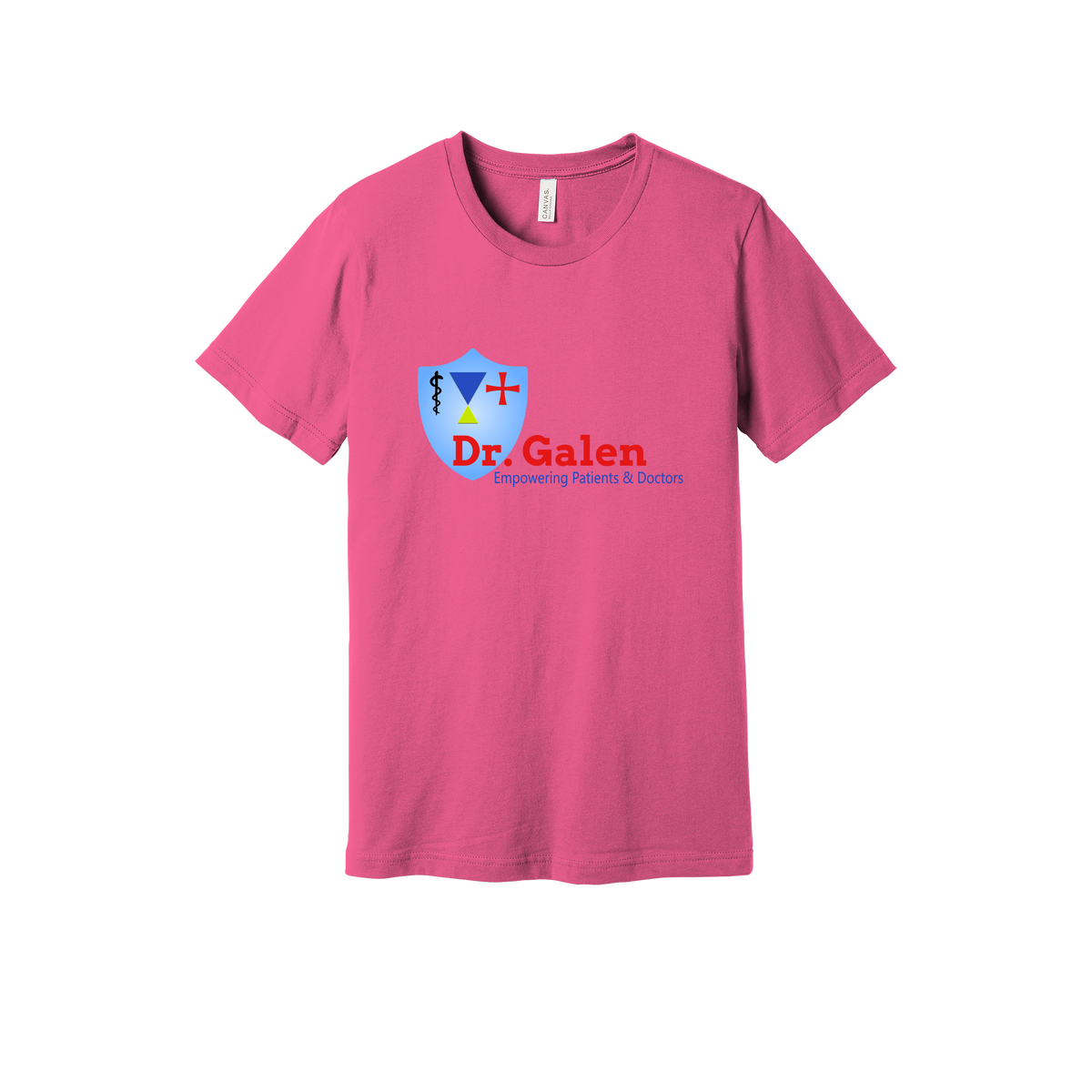 drgalen-everyday-essentials-clinic-short-sleeve-tee-dtf-front-BC3001-charitypink-flat-front