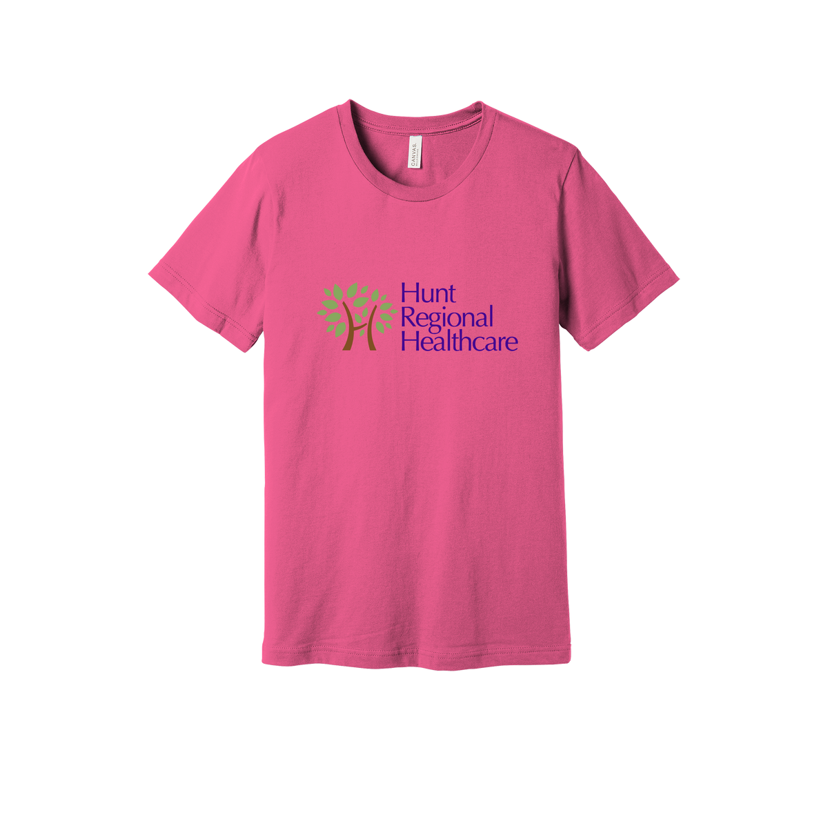 huntregional-everyday-essentials-clinic-short-sleeve-tee-dtf-front-BC3001-charitypink-flat-front