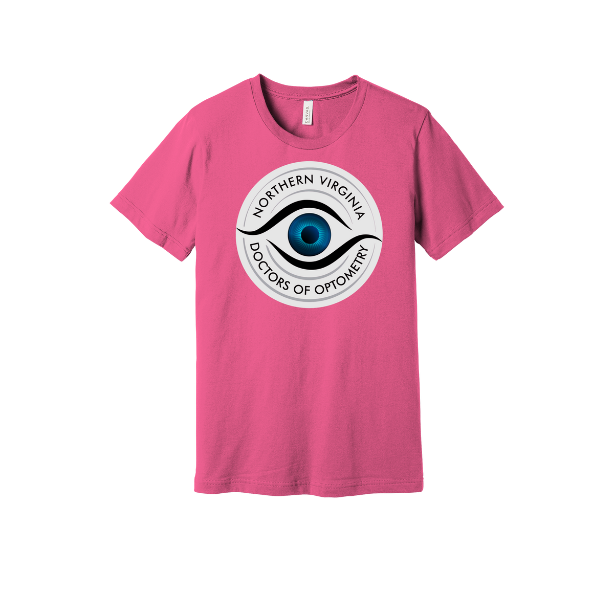 novaeyedocs-everyday-essentials-clinic-short-sleeve-tee-dtf-front-BC3001-charitypink-flat-front