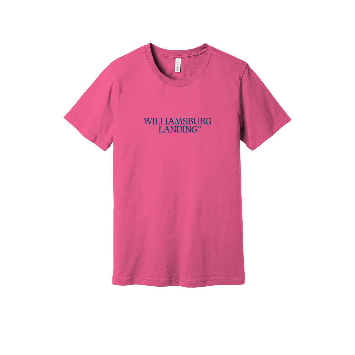 williamsburglanding-everyday-essentials-short-sleeve-tee-dtf-front-BC3001-charitypink-flat-front