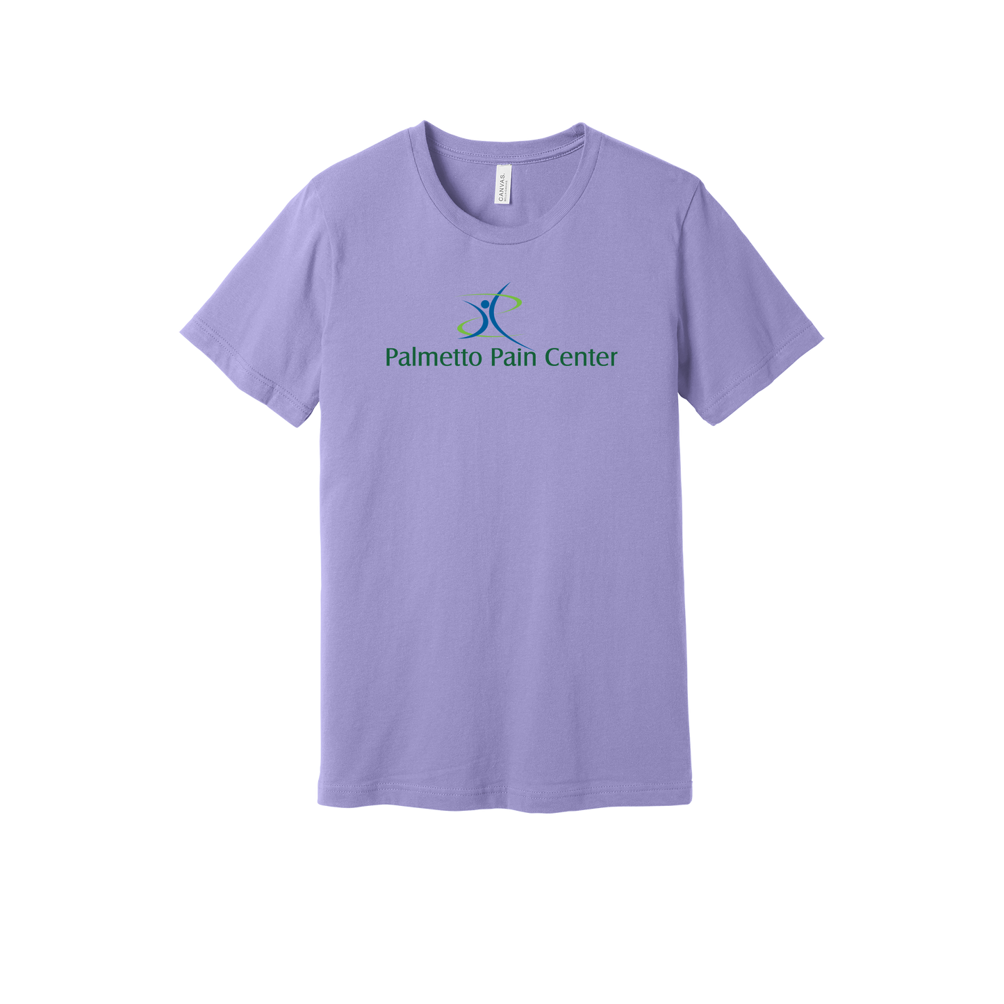 palmetto-pain-center-everyday-essentials-clinic-short-sleeve-tee-dtf-front-BC3001-darklavender-flat-front