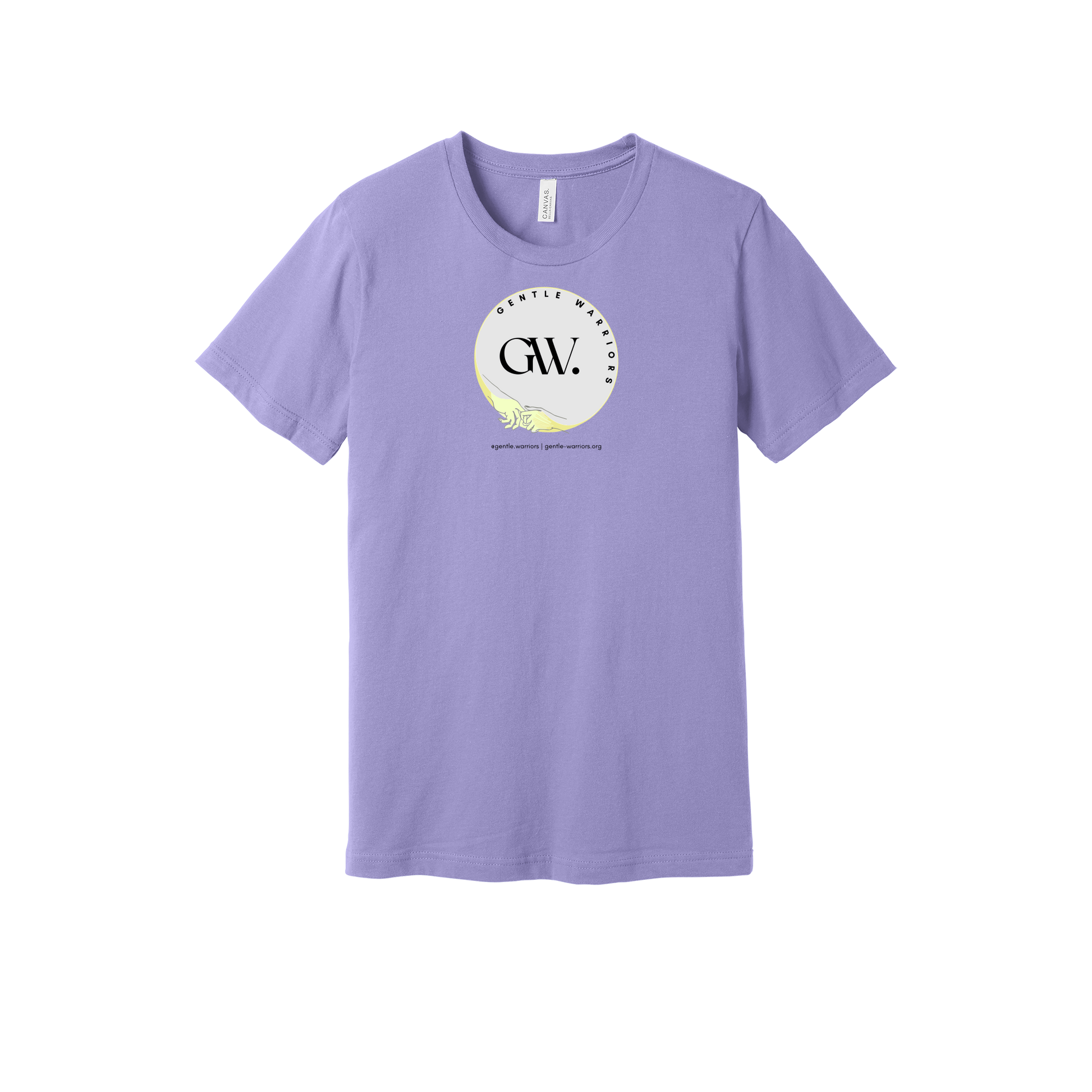 gentle-warriors-everyday-essentials-short-sleeve-tee-dtf-front-BC3001-darklavender-flat-front