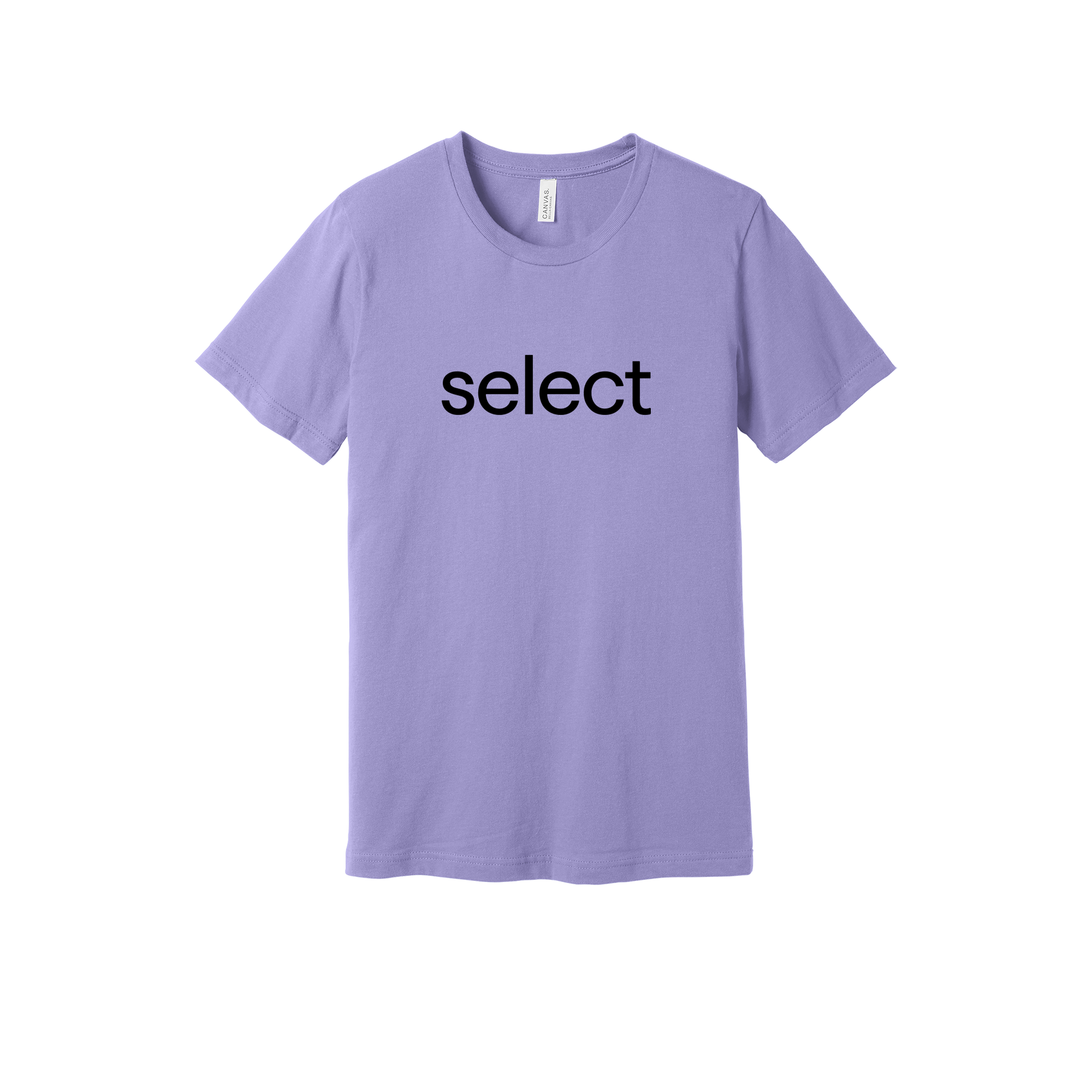 meetselect-everyday-essentials-short-sleeve-tee-dtf-front-BC3001-darklavender-flat-front